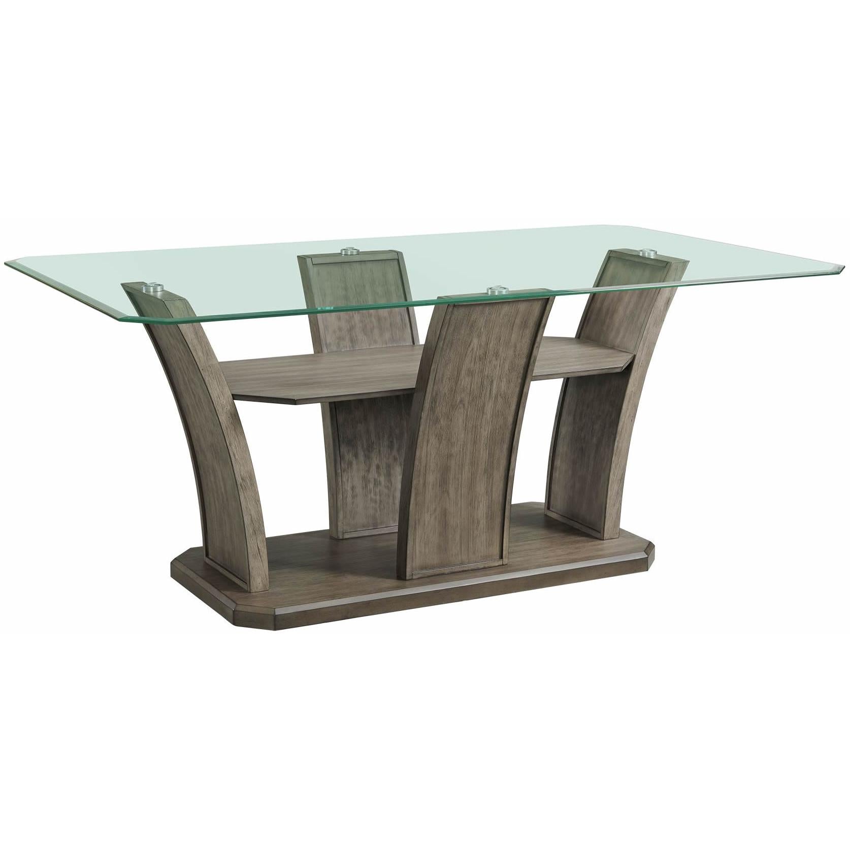 Elements International Dapper Grey Rectangular Counter Table - Image 1