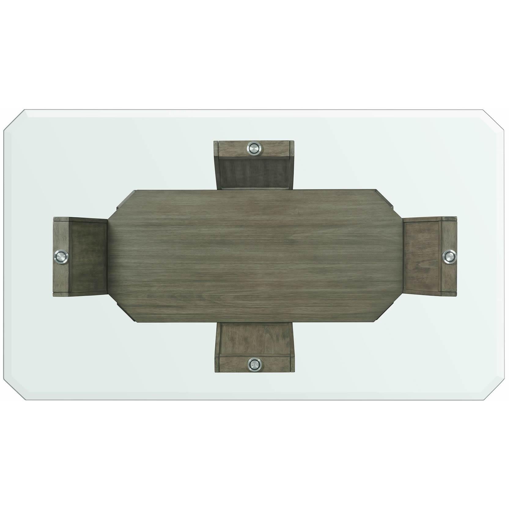 Elements International Dapper Grey Rectangular Counter Table - Image 3