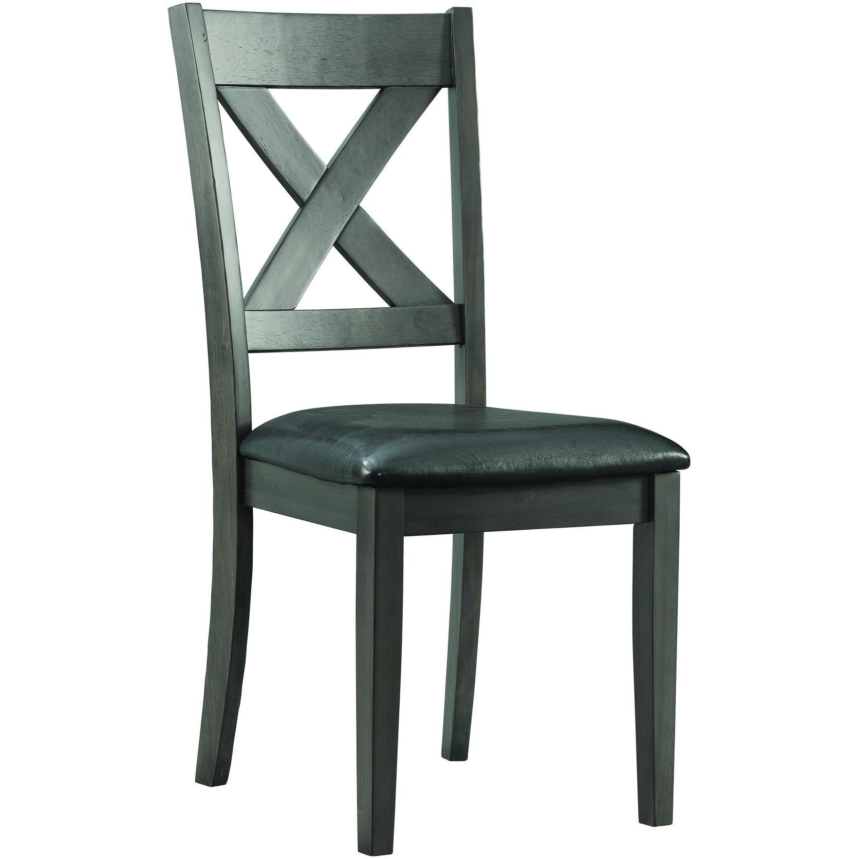 Elements International Alex Dining Side Chair Grey - Image 1