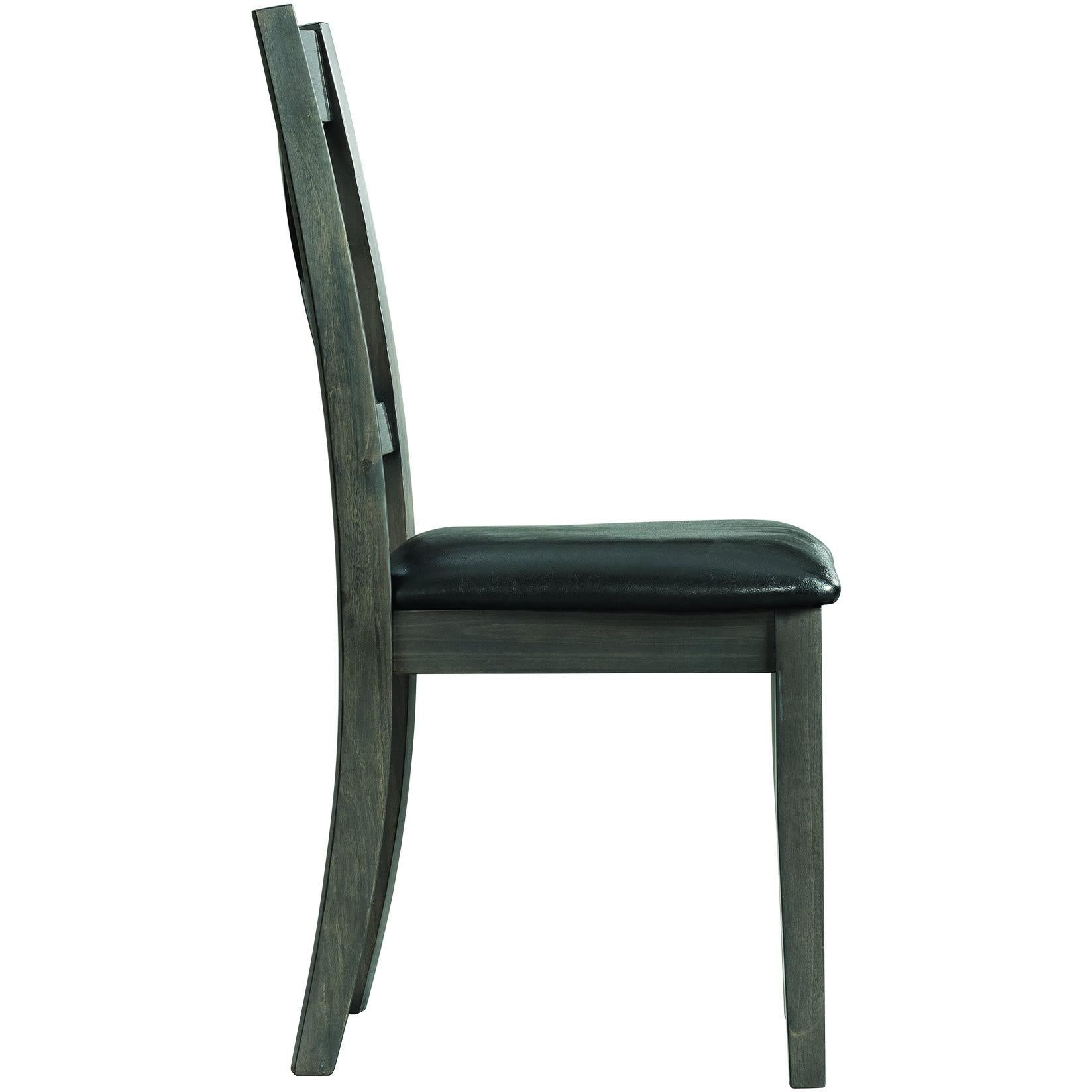 Elements International Alex Dining Side Chair Grey - Image 3