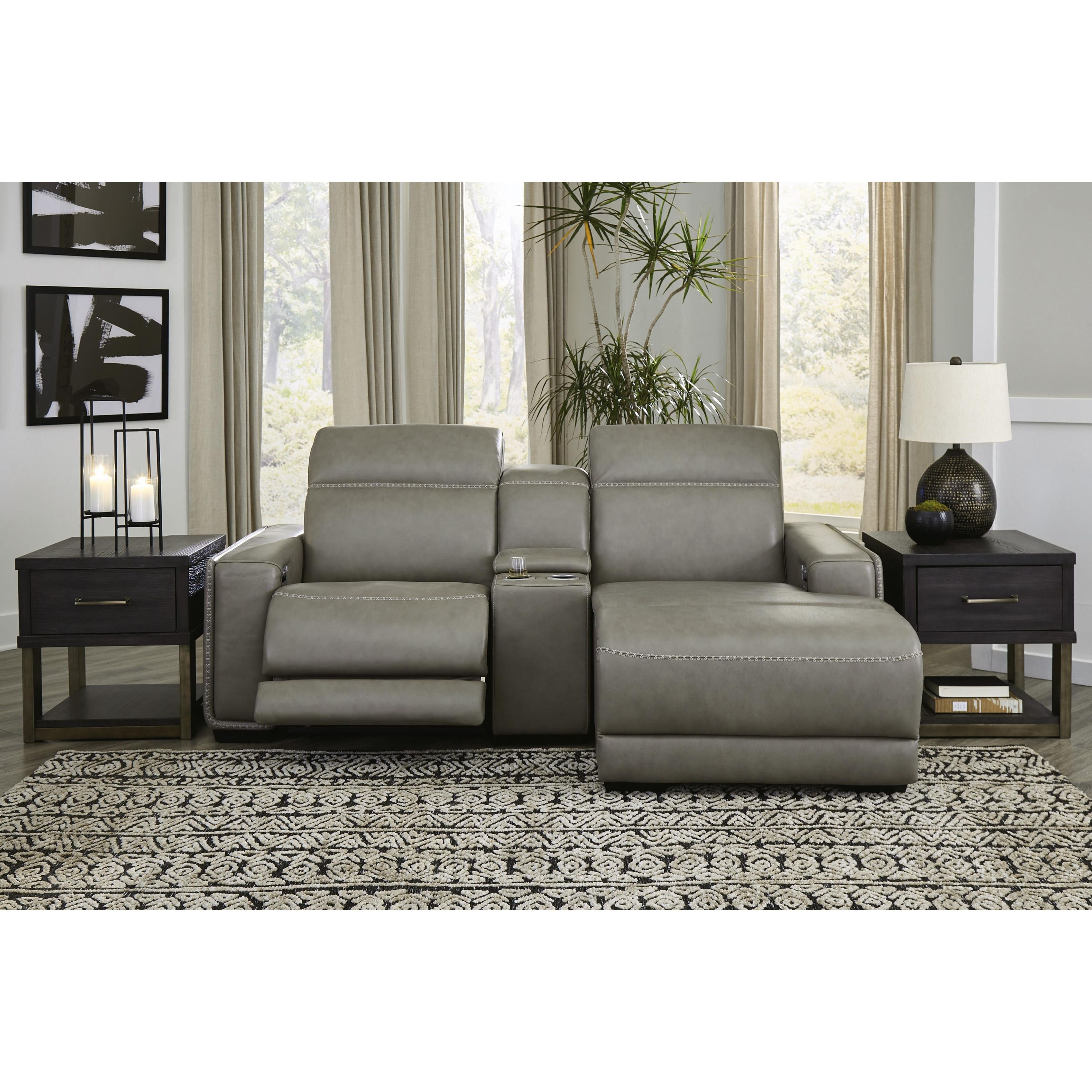 Signature Design by Ashley Correze U94202S11 3 pc Power Reclining Sectional with Chaise - Image 1
