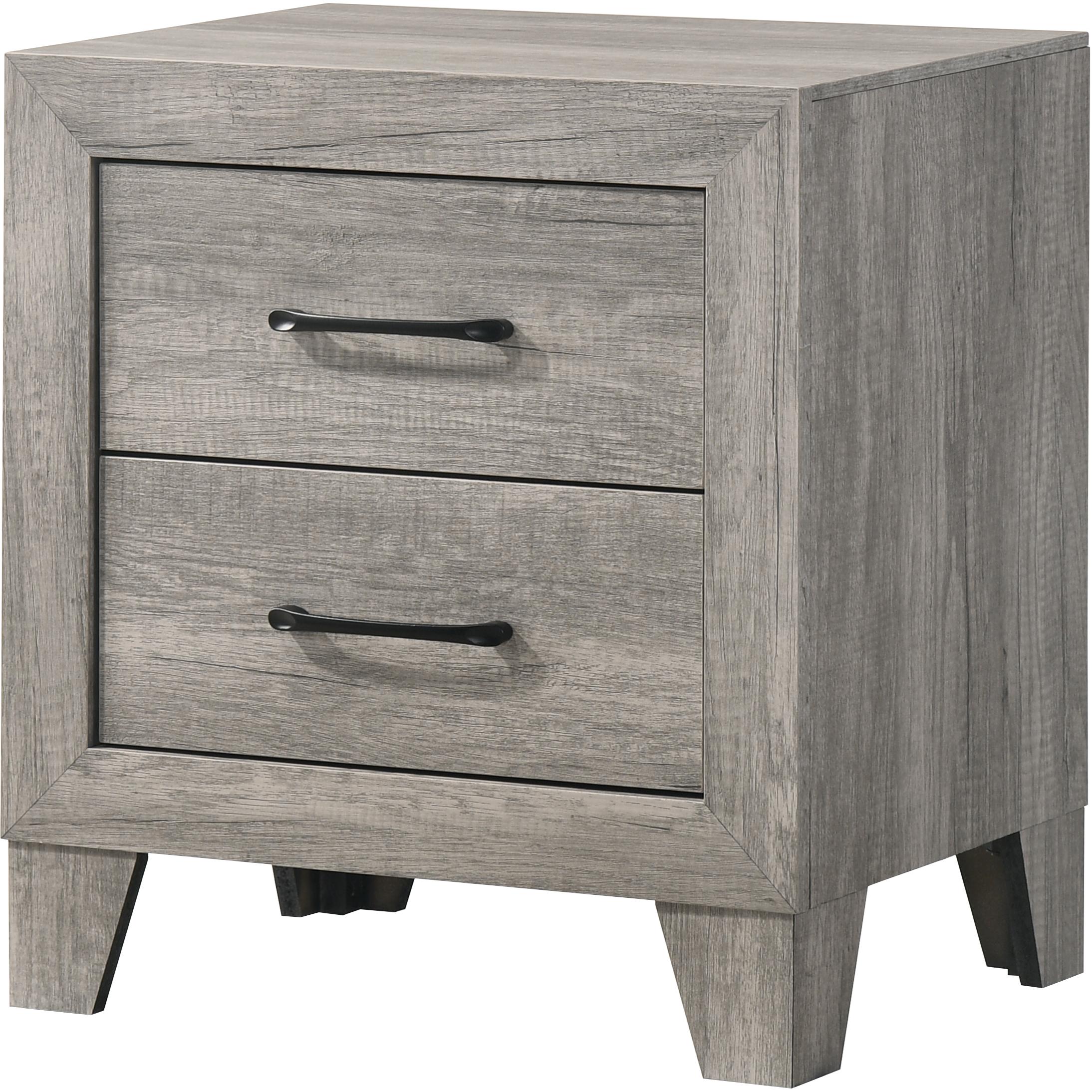 Crown Mark Hopkins B9320-2 Night Stand - Driftwood - Image 1