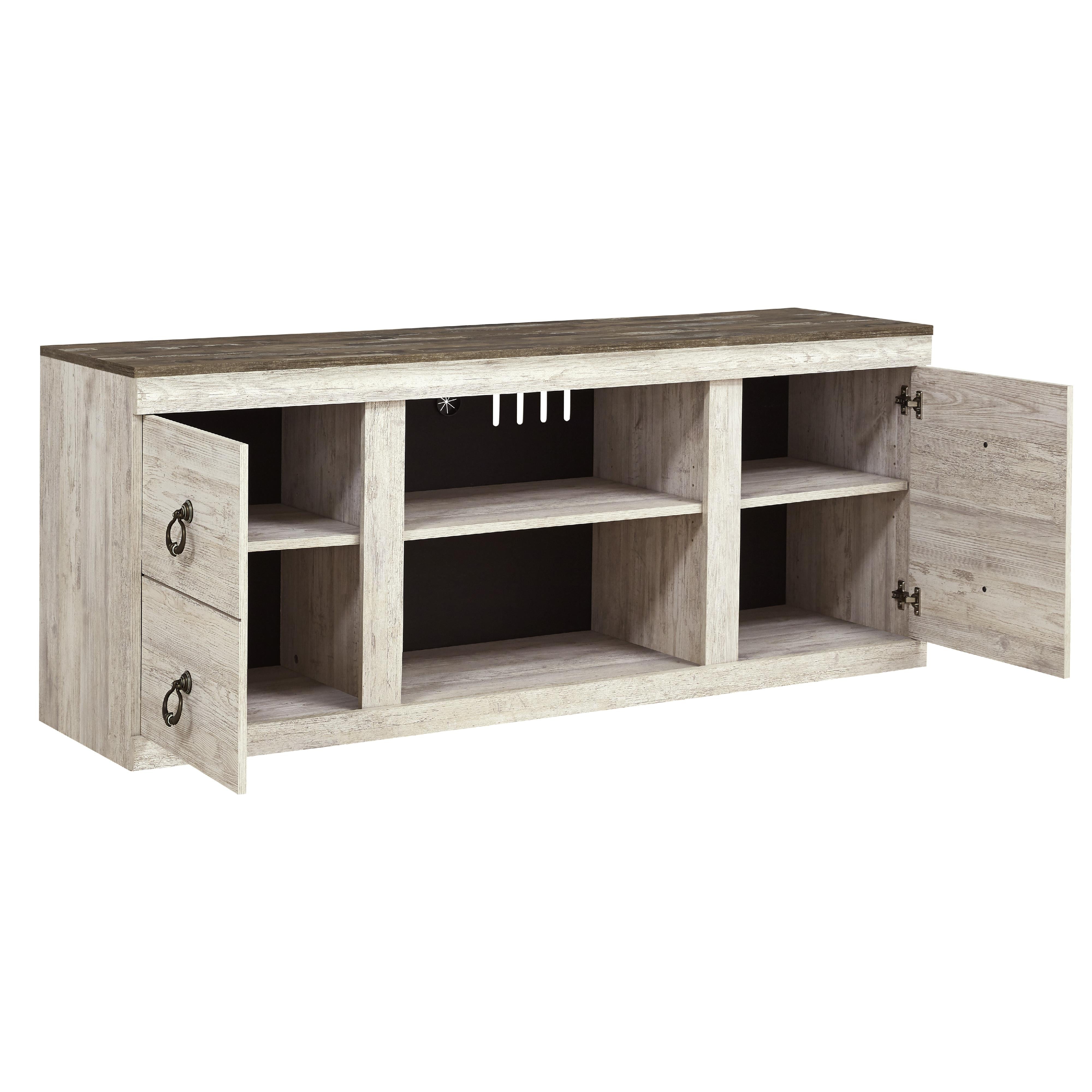 Signature Design by Ashley Willowton EW0267-268 Large TV Stand with Fireplace Option - Image 2