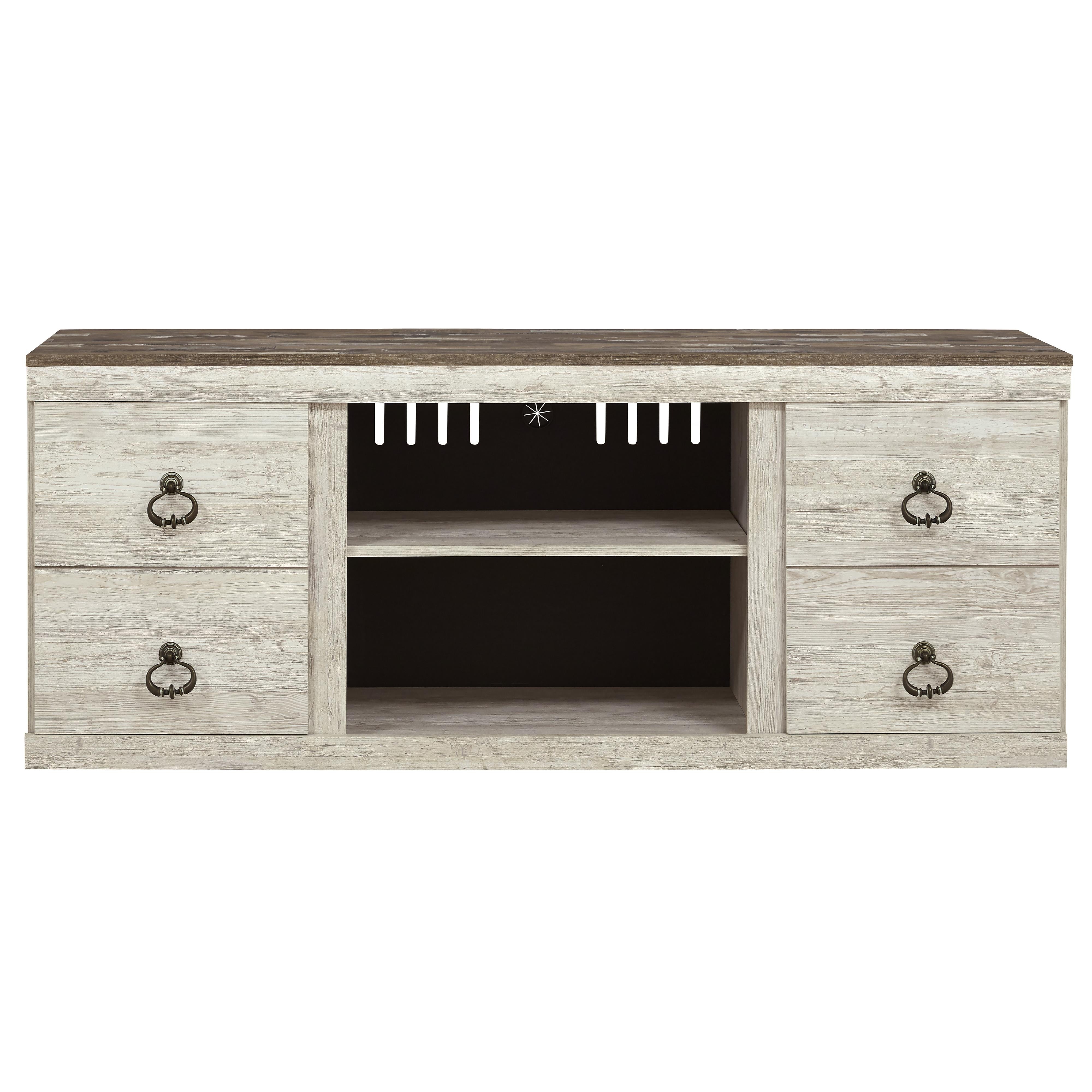 Signature Design by Ashley Willowton EW0267-268 Large TV Stand with Fireplace Option - Image 3