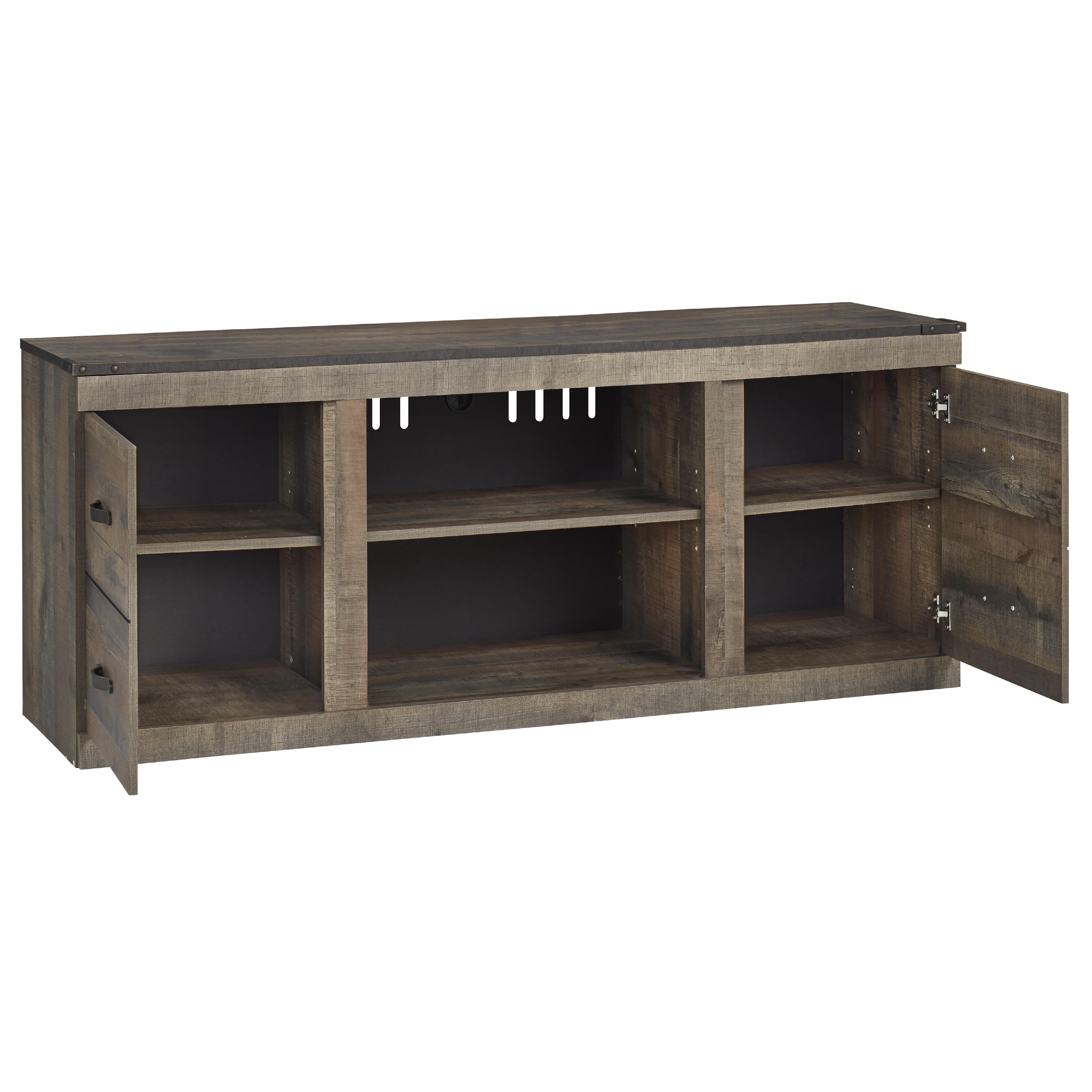 Signature Design by Ashley Trinell EW0446-268 Large TV Stand with Fireplace Option - Image 2