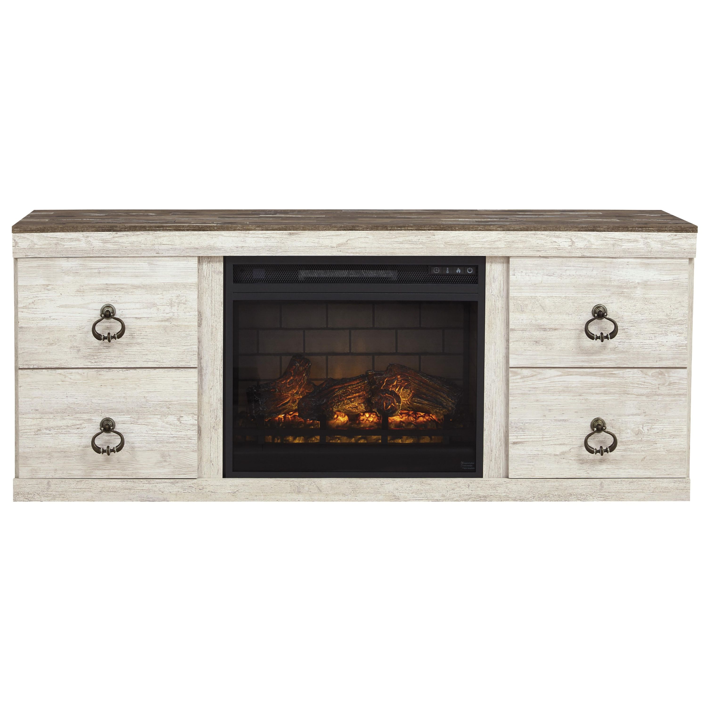 Signature Design by Ashley Willowton EW0267W8 TV Stand with Electric Fireplace - Image 2