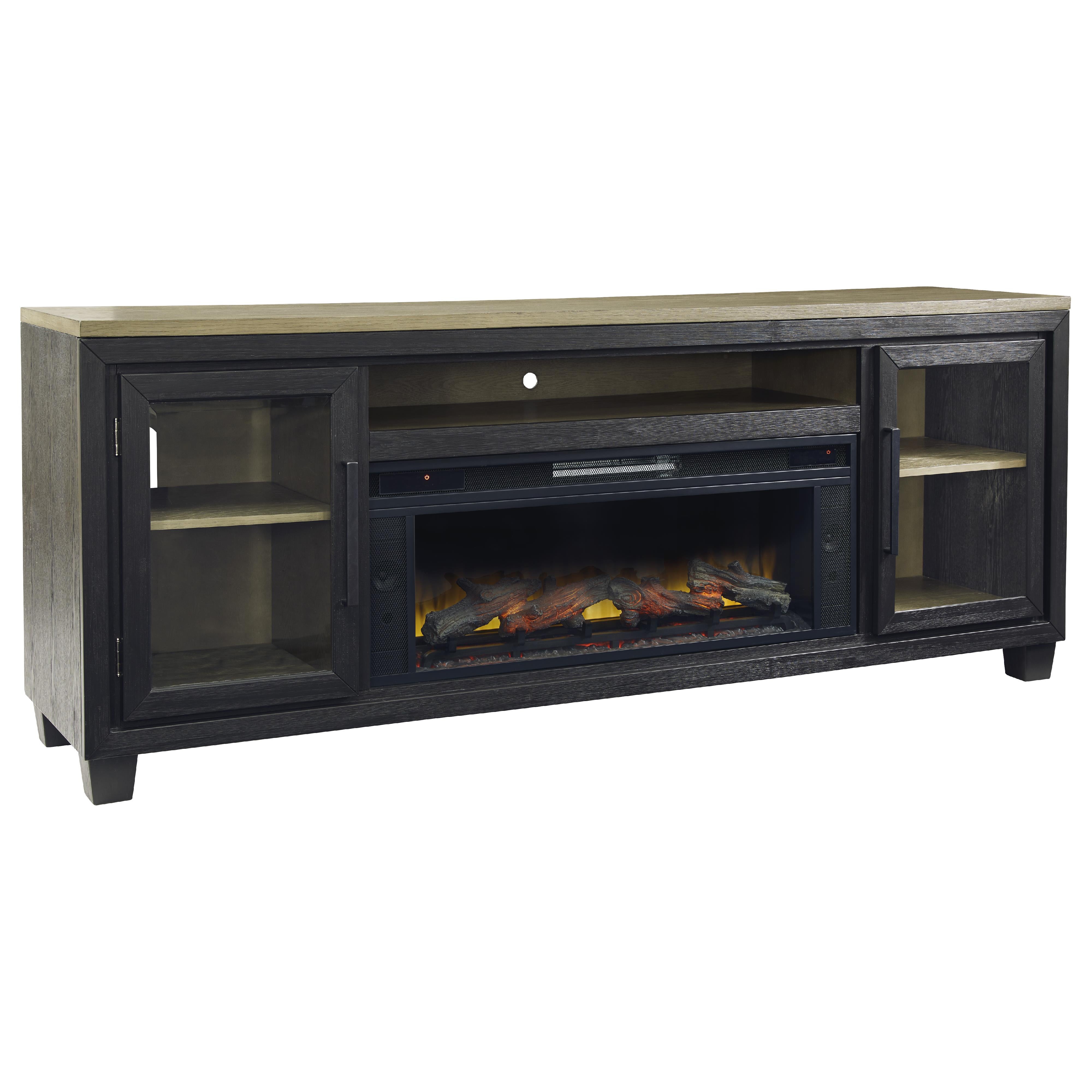 Signature Design by Ashley Foyland W989W1 83" TV Stand with Electric Fireplace - Image 1