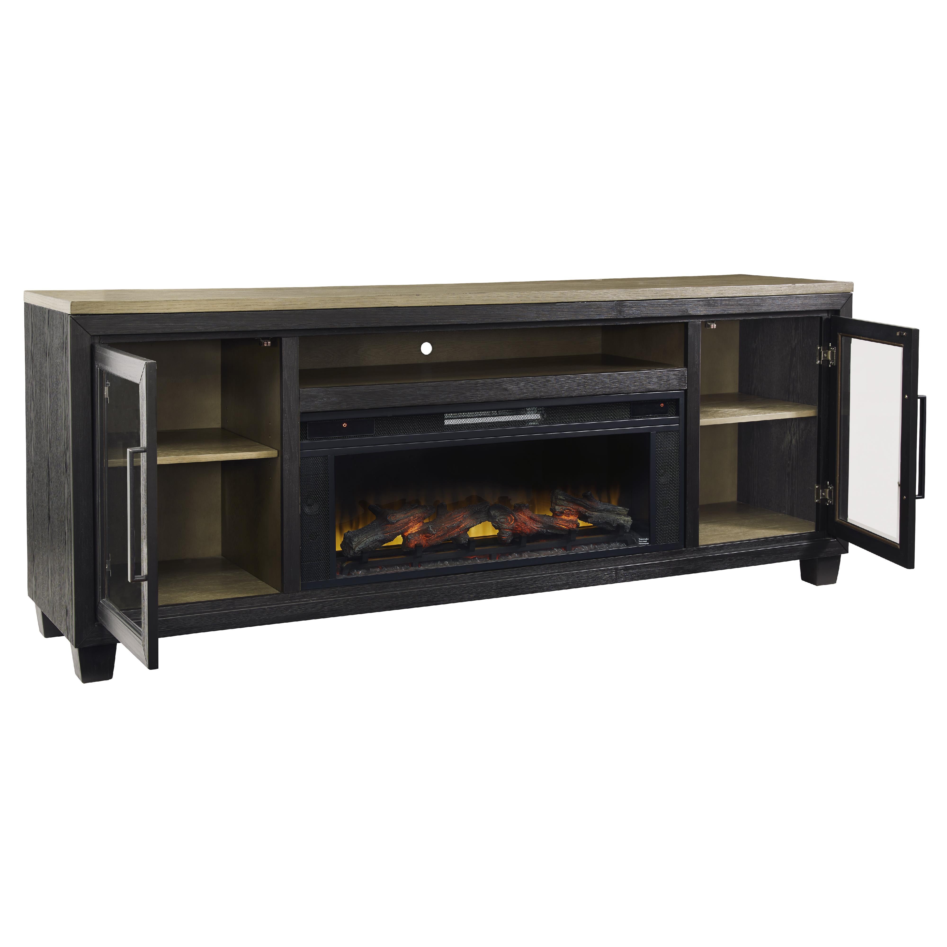 Signature Design by Ashley Foyland W989W1 83" TV Stand with Electric Fireplace - Image 2