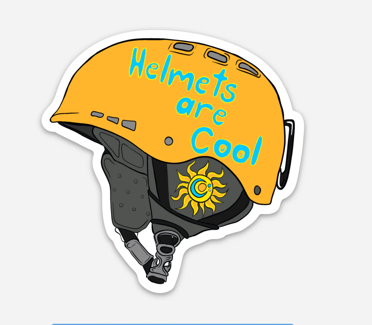Helmets Are Cool Sticker - Image 1