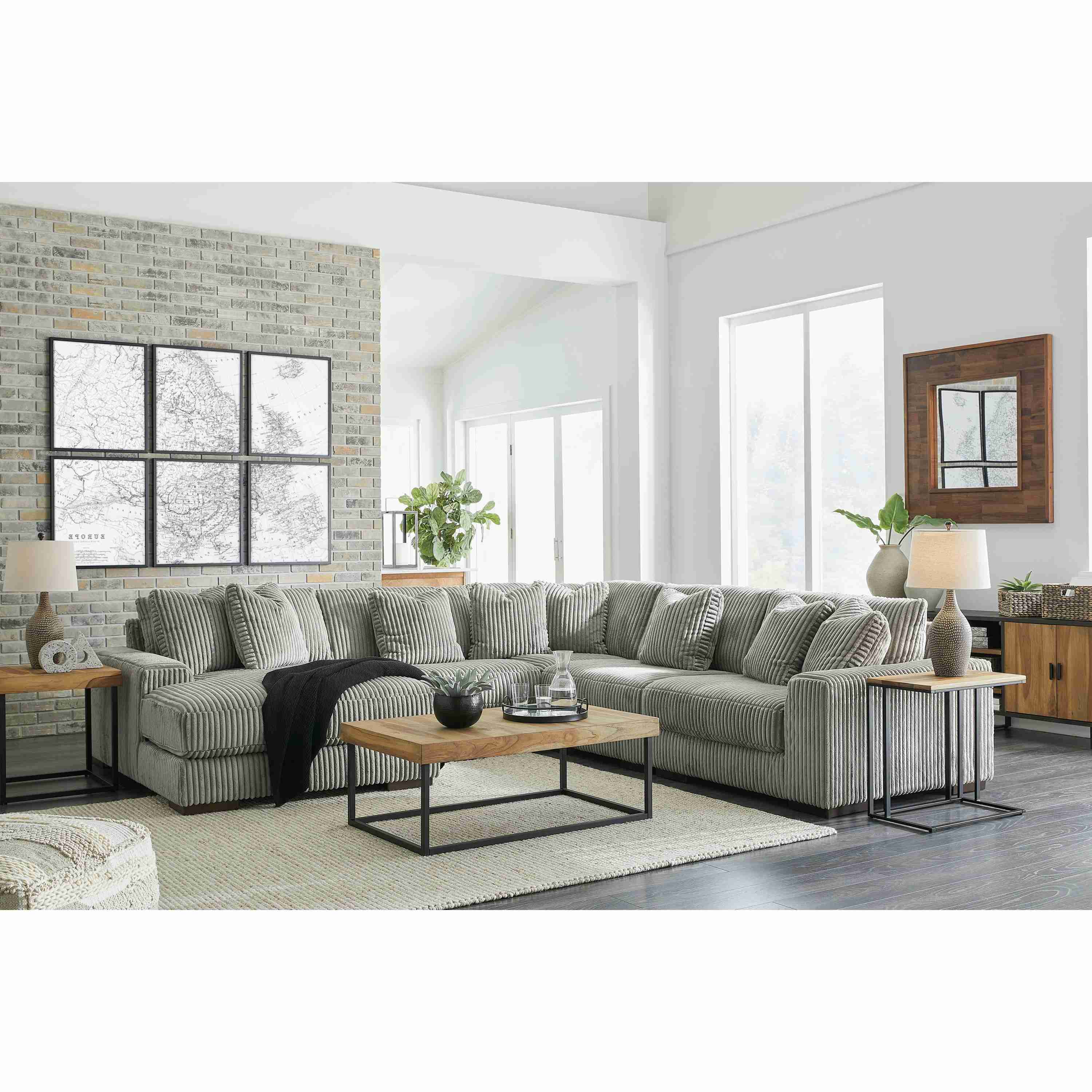 Signature Design by Ashley Lindyn 21105S6 5 pc Sectional with Chaise - Image 3