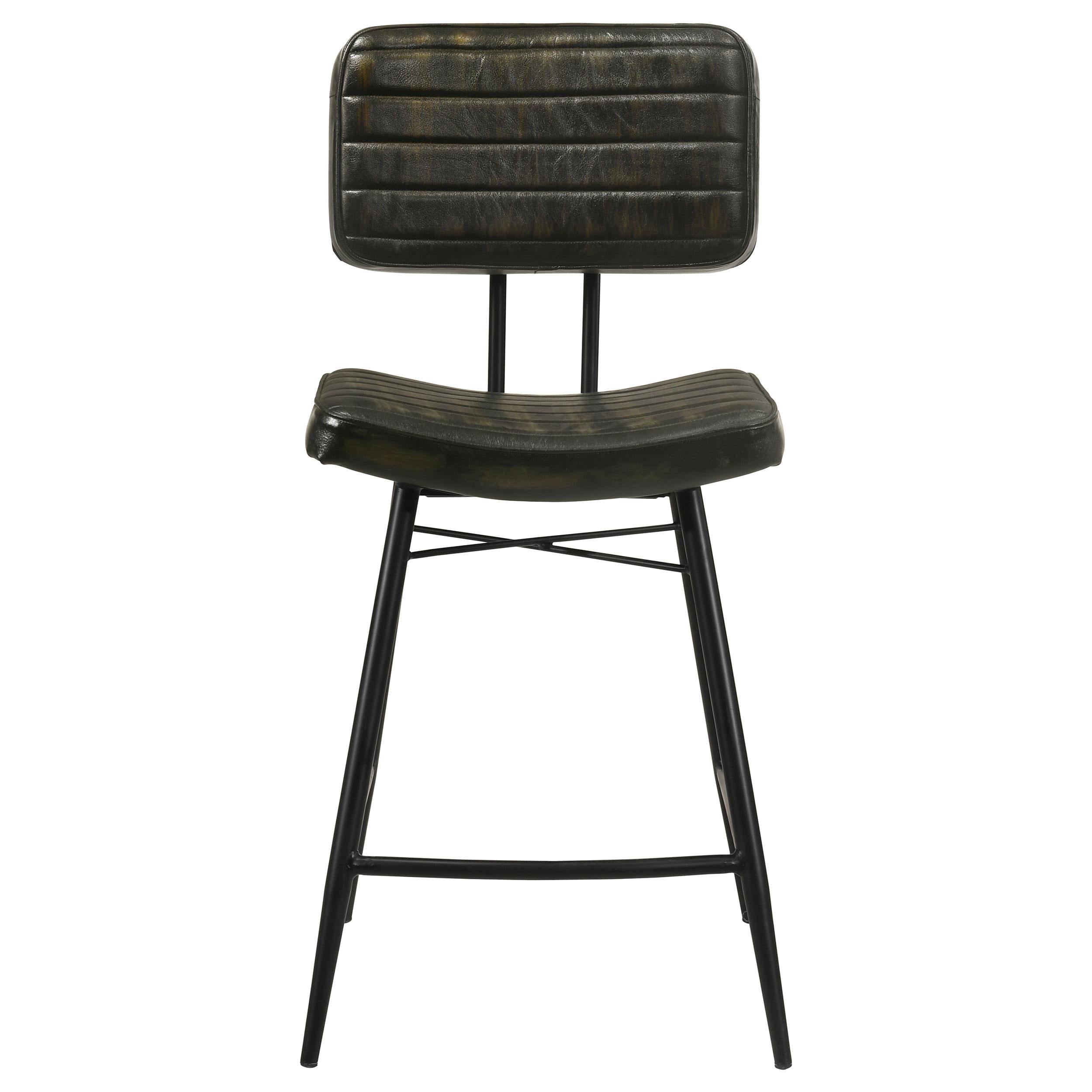 Coaster Furniture Partridge 110659 Leather Counter Chair - Antique Espresso - Image 2