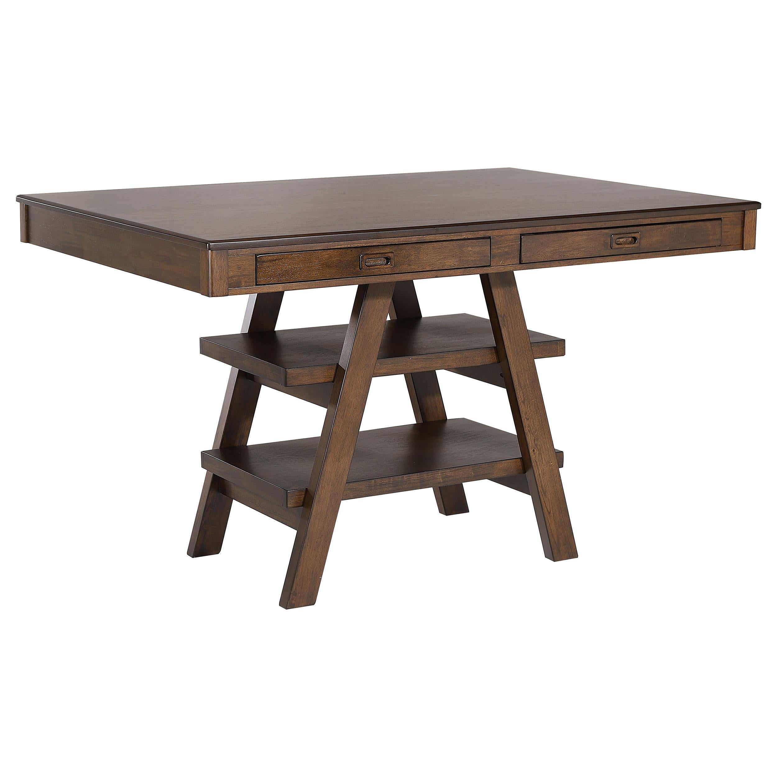 Coaster Furniture Dewey 115208 Rectangular 60-inch Counter Height Dining Table - Walnut - Image 1
