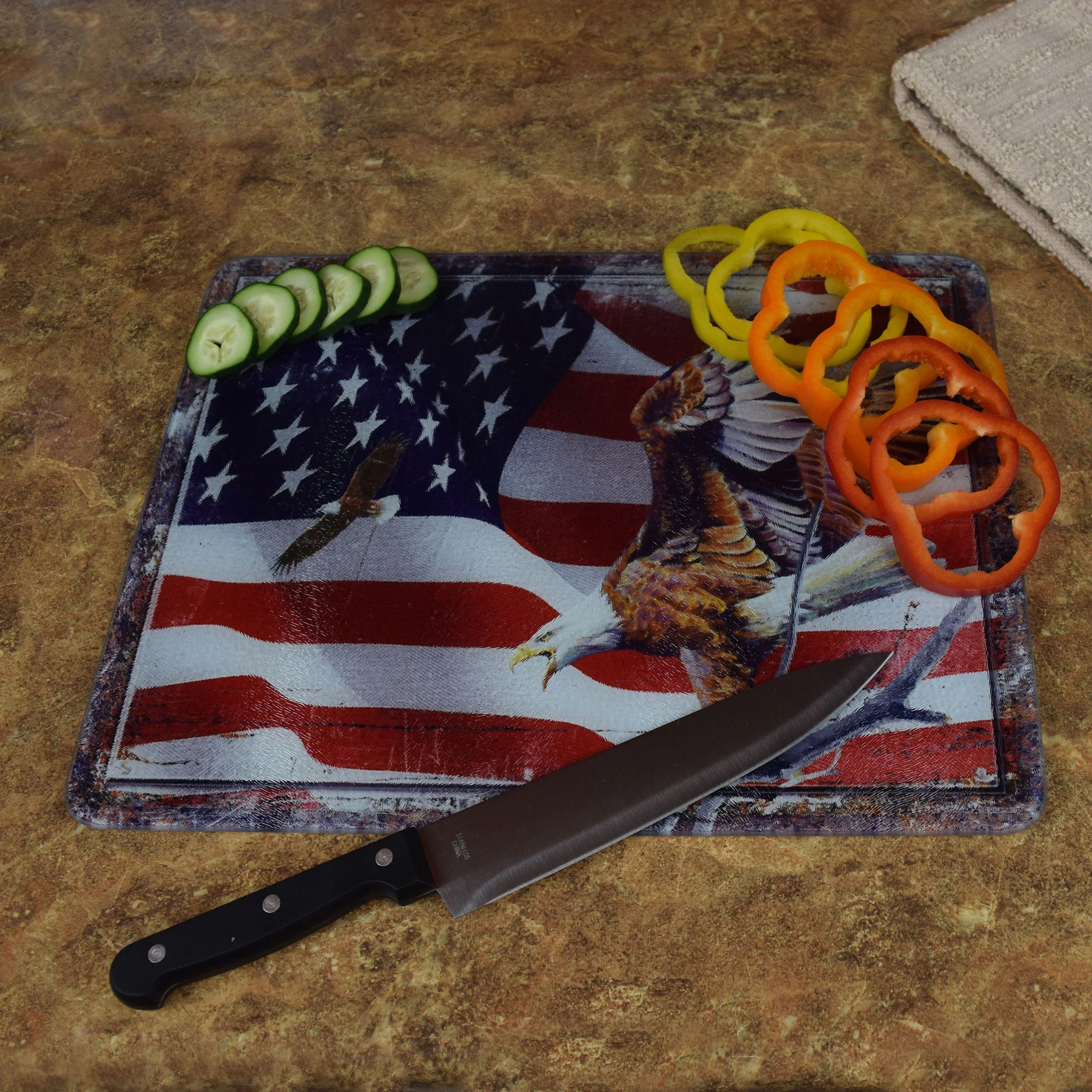 Cutting Board 12in x 16in-American Flag - Image 3