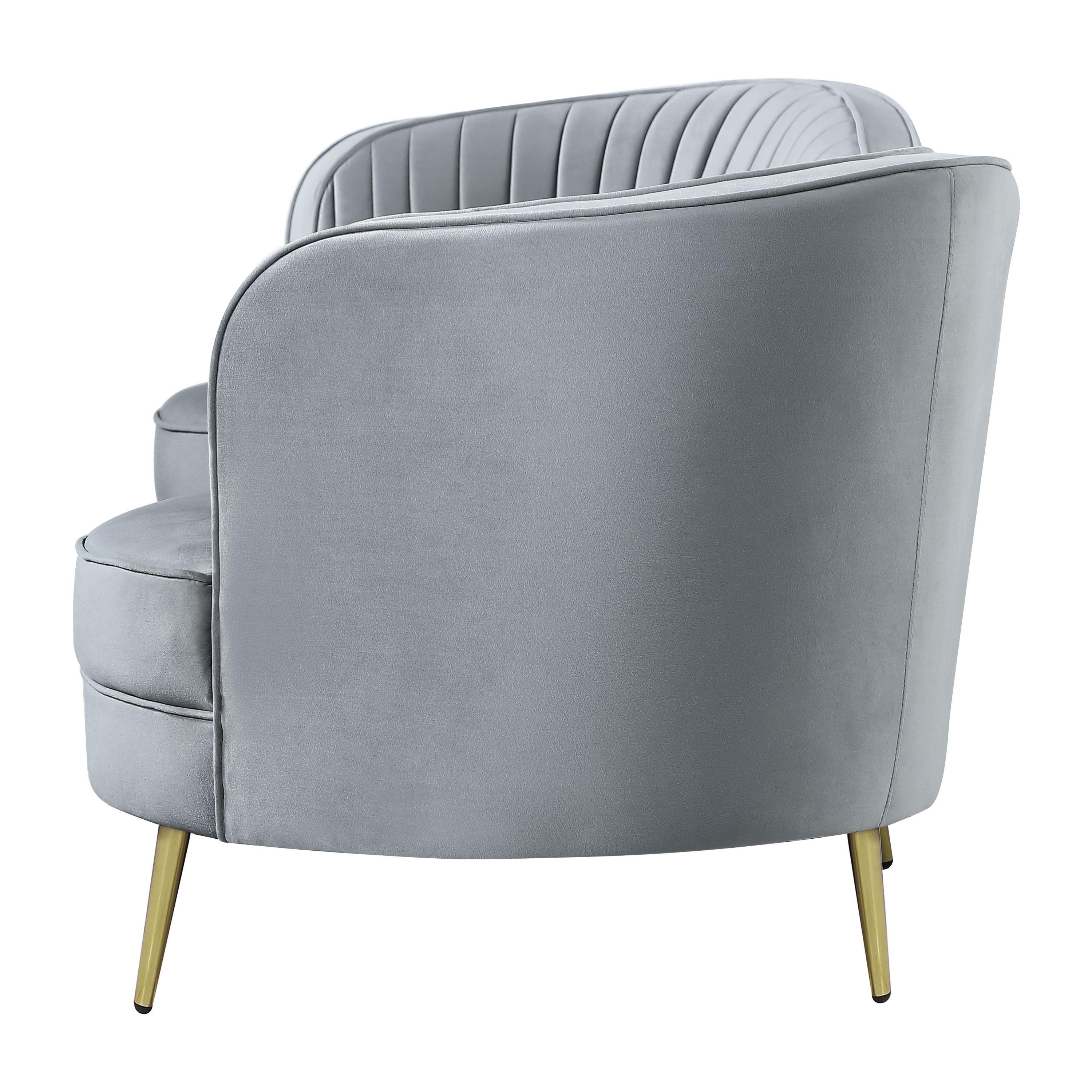 Coaster Furniture Sophia 506864 Upholstered Channel Tufted Sofa - Grey - Image 3