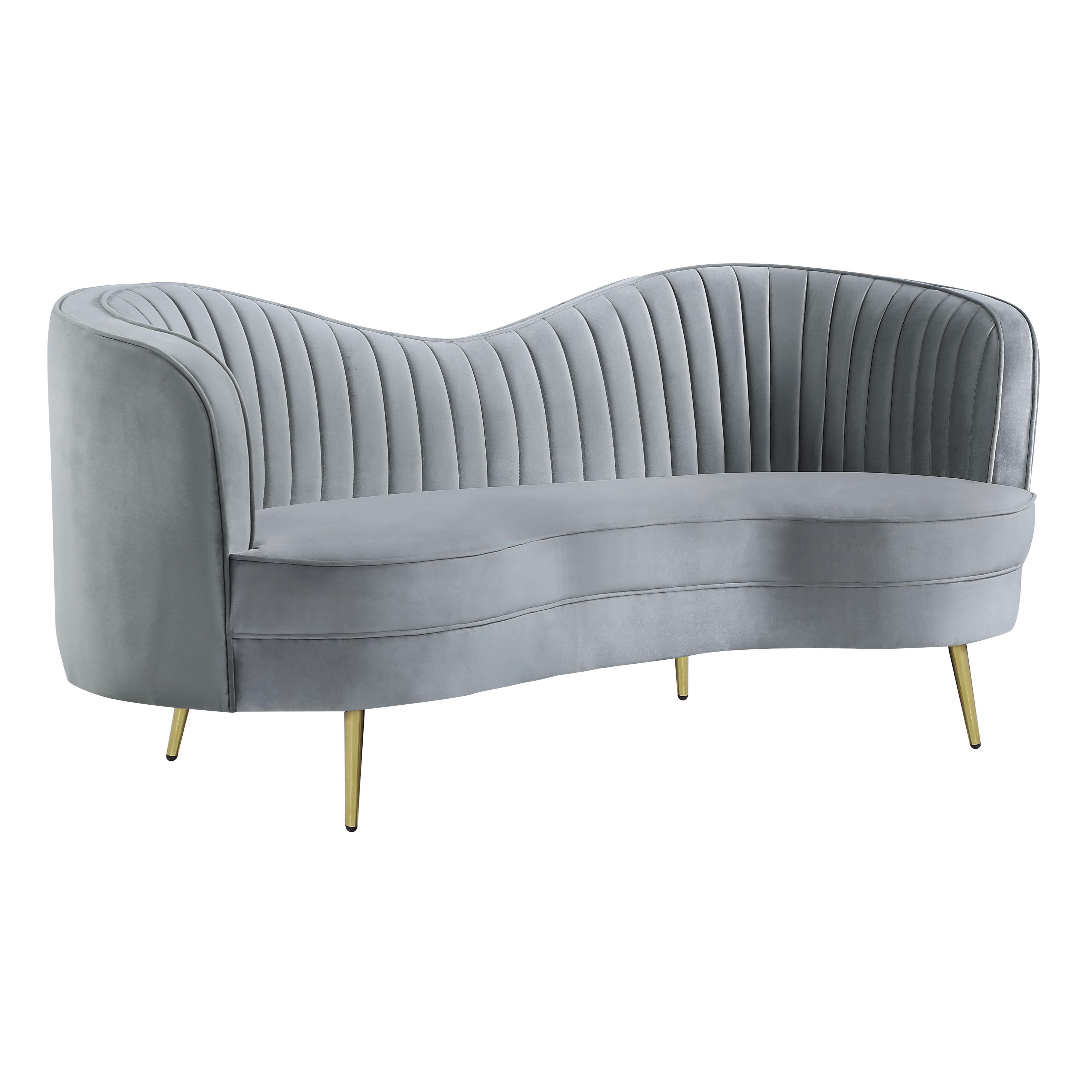 Coaster Furniture Sophia 506865 Upholstered Channel Tufted Loveseat – Grey