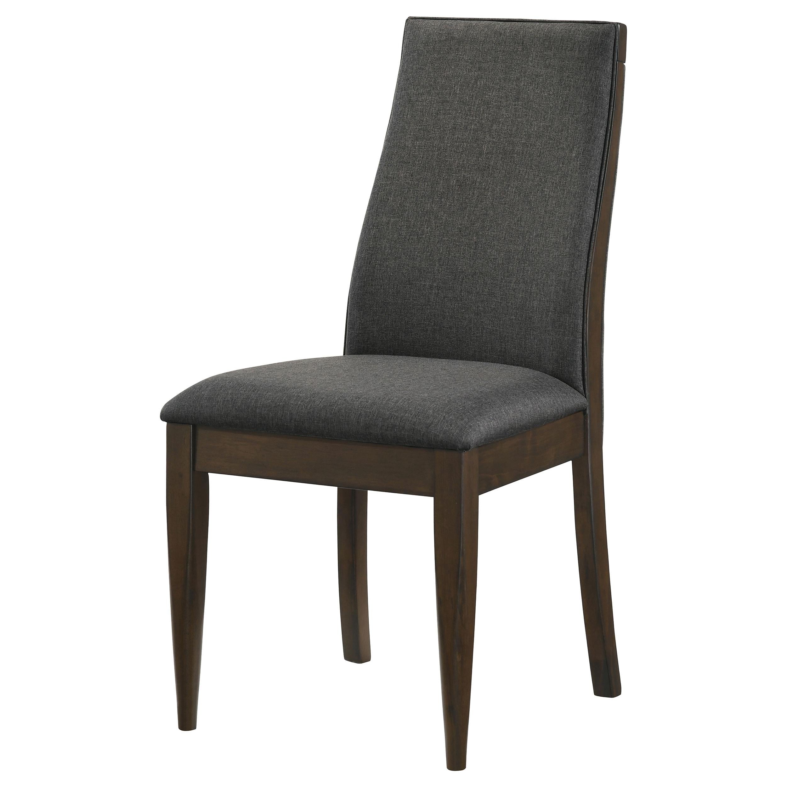 Coaster Furniture Wes 115272 Upholstered Dining Side Chair - Dark Walnut - Image 3