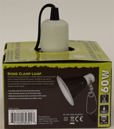 Komodo Black Dome Clamp Lamp Fixture - Image 2