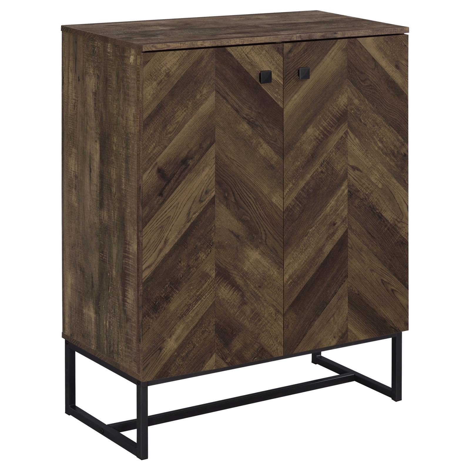 Coaster Furniture Carolyn 959639 2-door Engineered Wood Accent Cabinet – Rustic Oak
