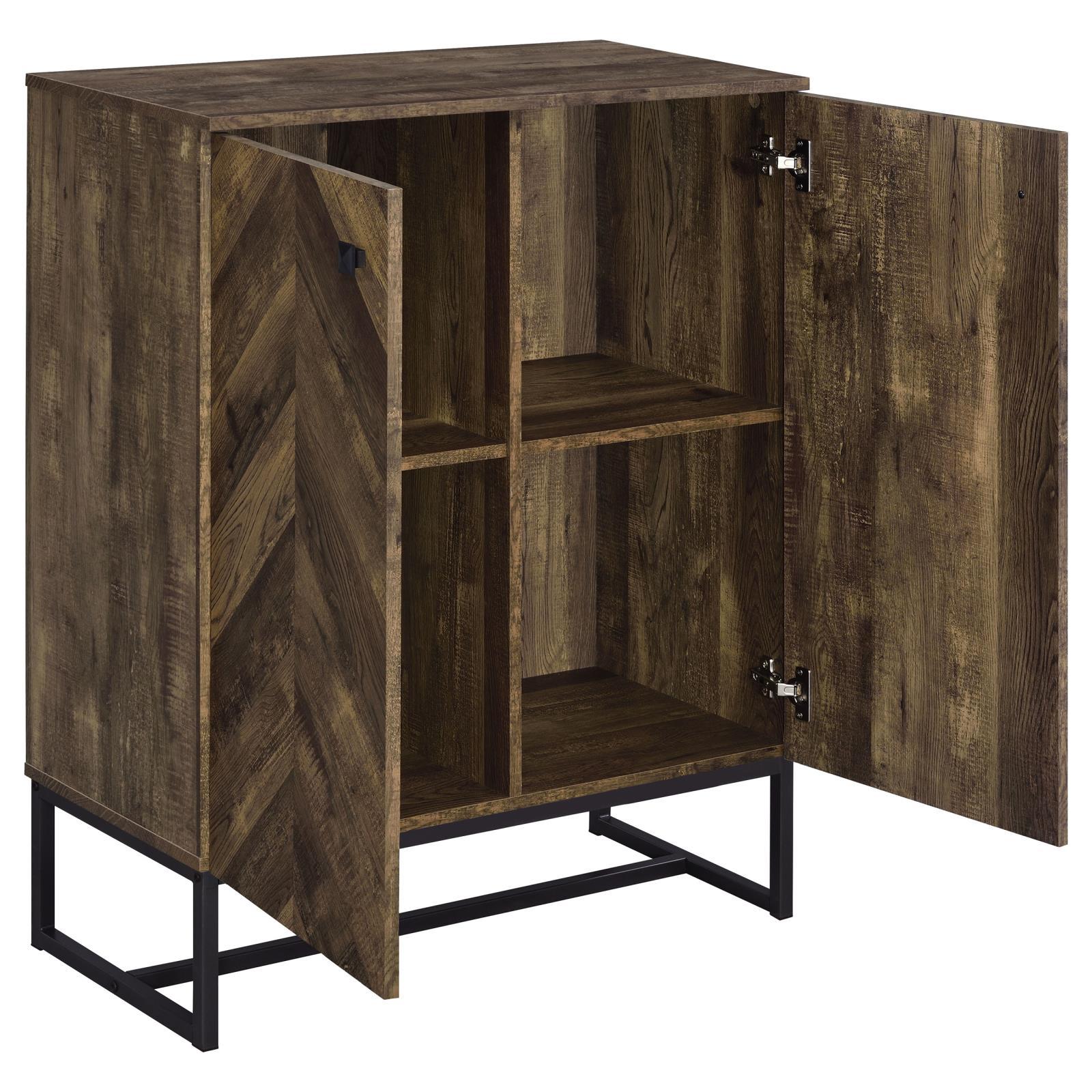 Coaster Furniture Carolyn 959639 2-door Engineered Wood Accent Cabinet - Rustic Oak - Image 2
