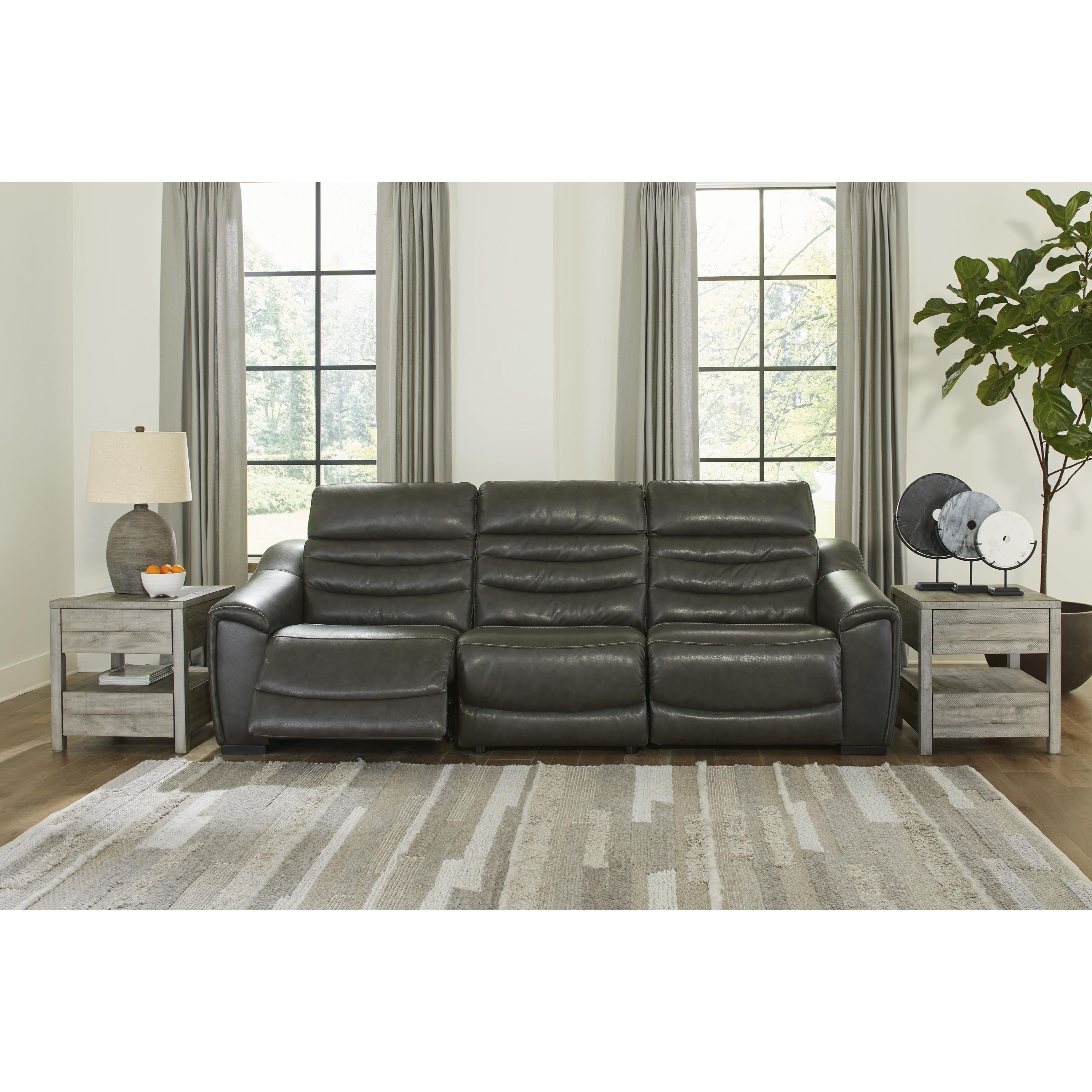 Signature Design by Ashley Center Line U63404S5 3 pc Power Reclining Sectional - Image 3