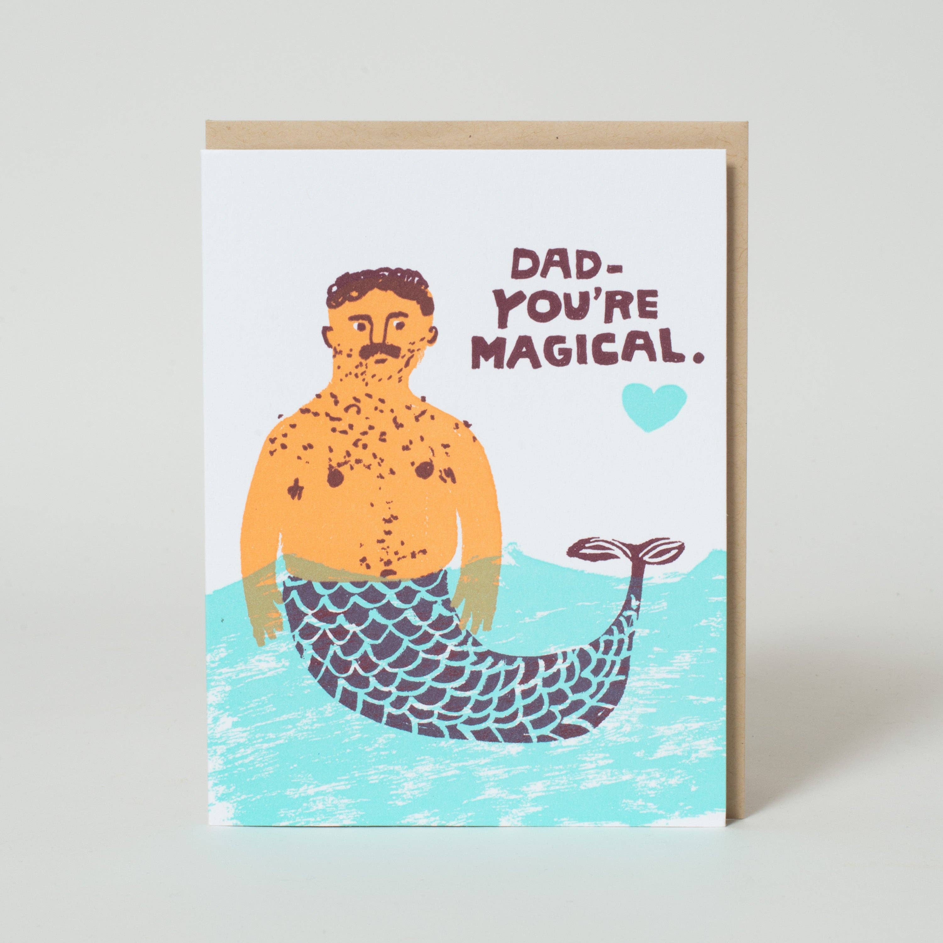 Merman Funny Father’s Day Greeting Card by Egg Press