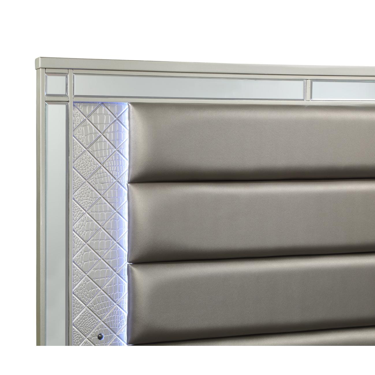 Crown Mark Cristian B1680 Queen Bed - Champagne - Image 2