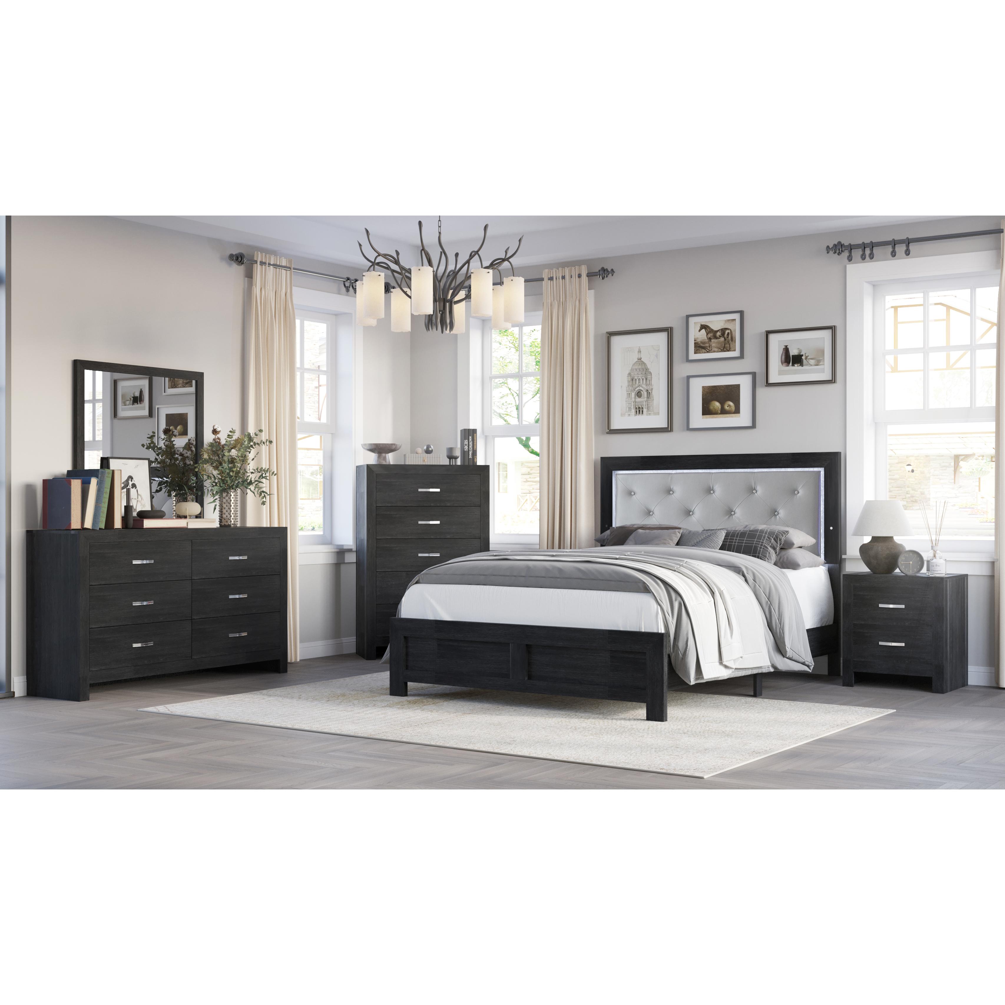 Crown Mark Jaylen B9280-11 Dresser Mirror - Black - Image 3