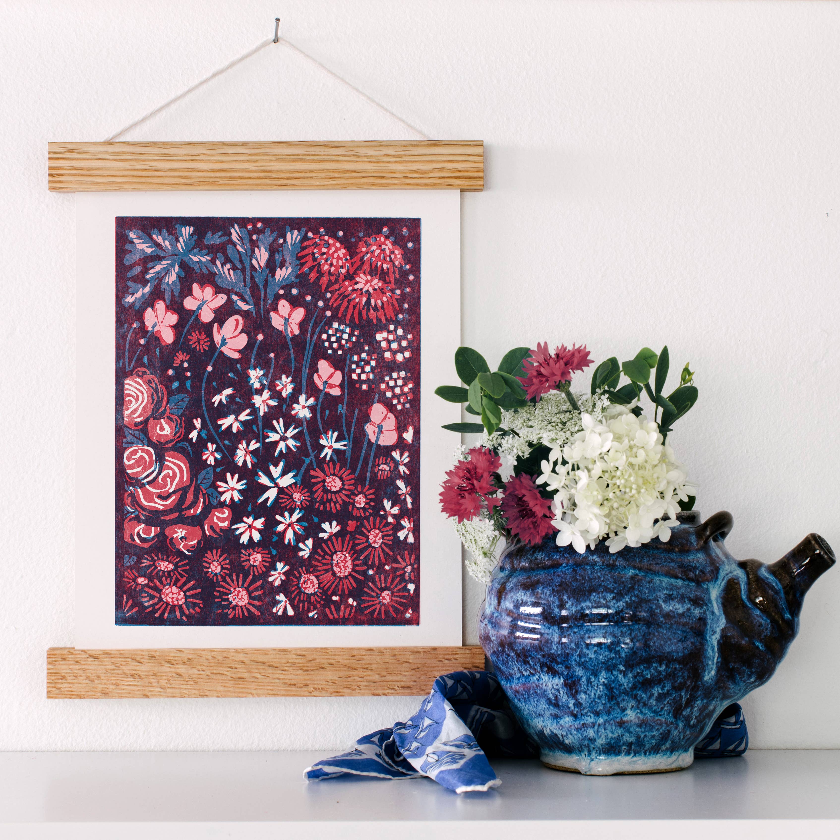 Crysanthemums and Phlox Art Print - Image 2