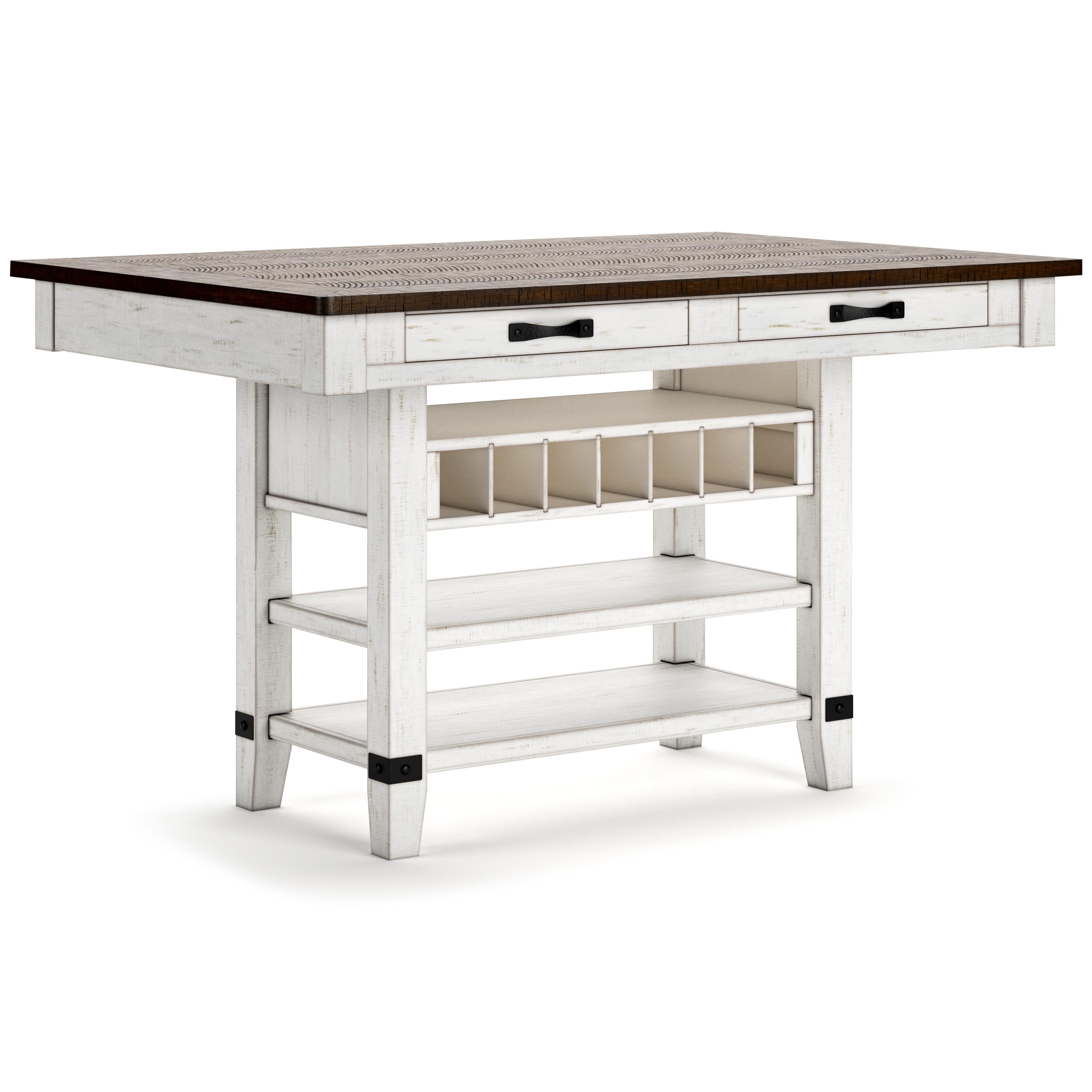 Signature Design by Ashley Valebeck D546-32 Rectangular Dining Room Counter Table - Image 1