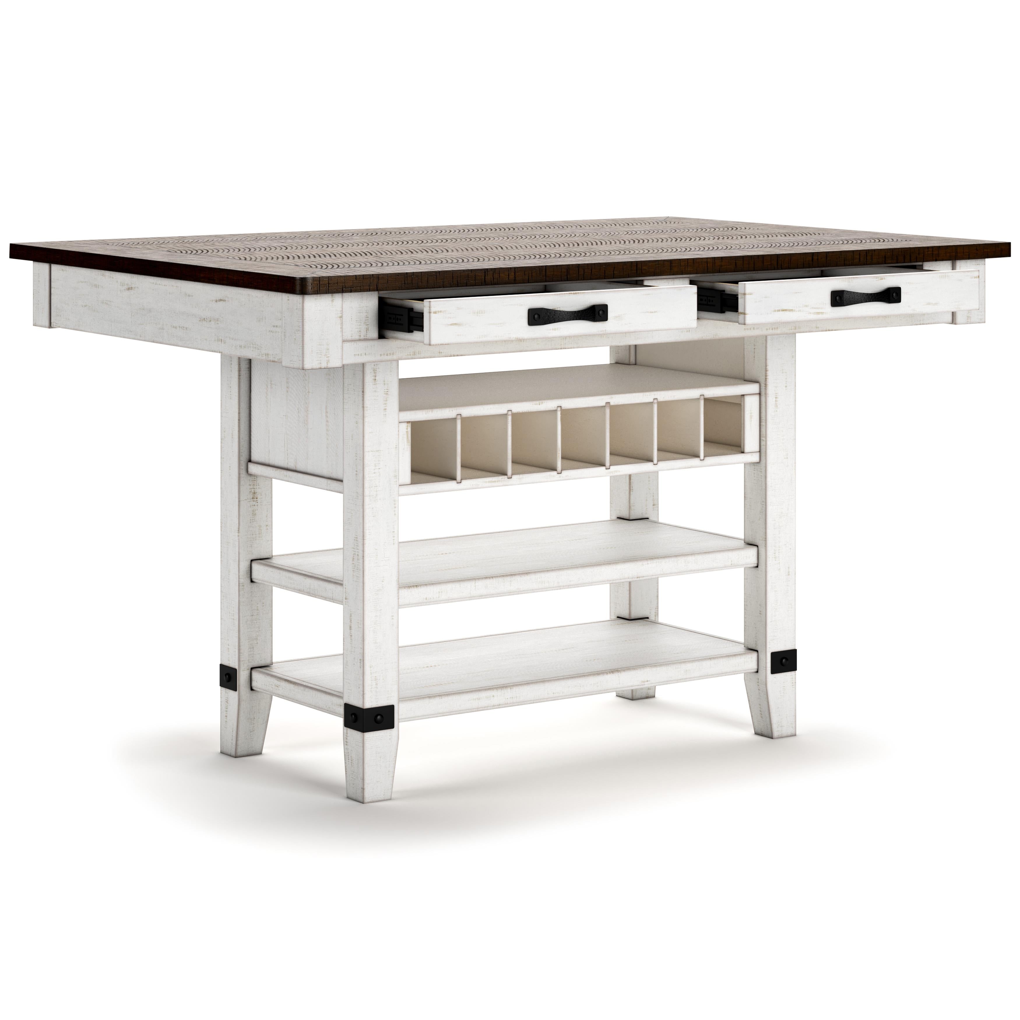 Signature Design by Ashley Valebeck D546-32 Rectangular Dining Room Counter Table - Image 2