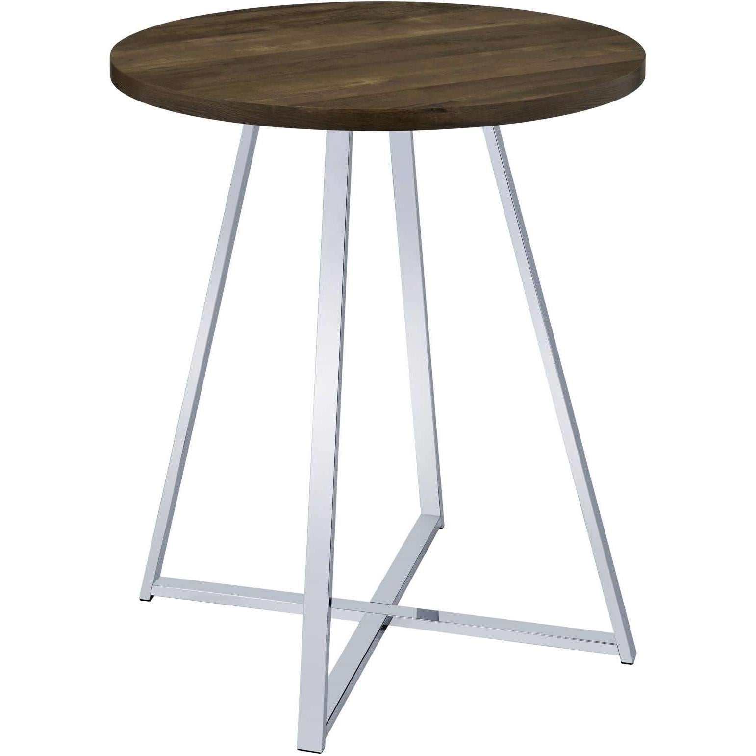 Coaster Furniture Burkhart 183516 Round 35-inch Pub Height Bistro Bar Table - Brown Oak - Image 1