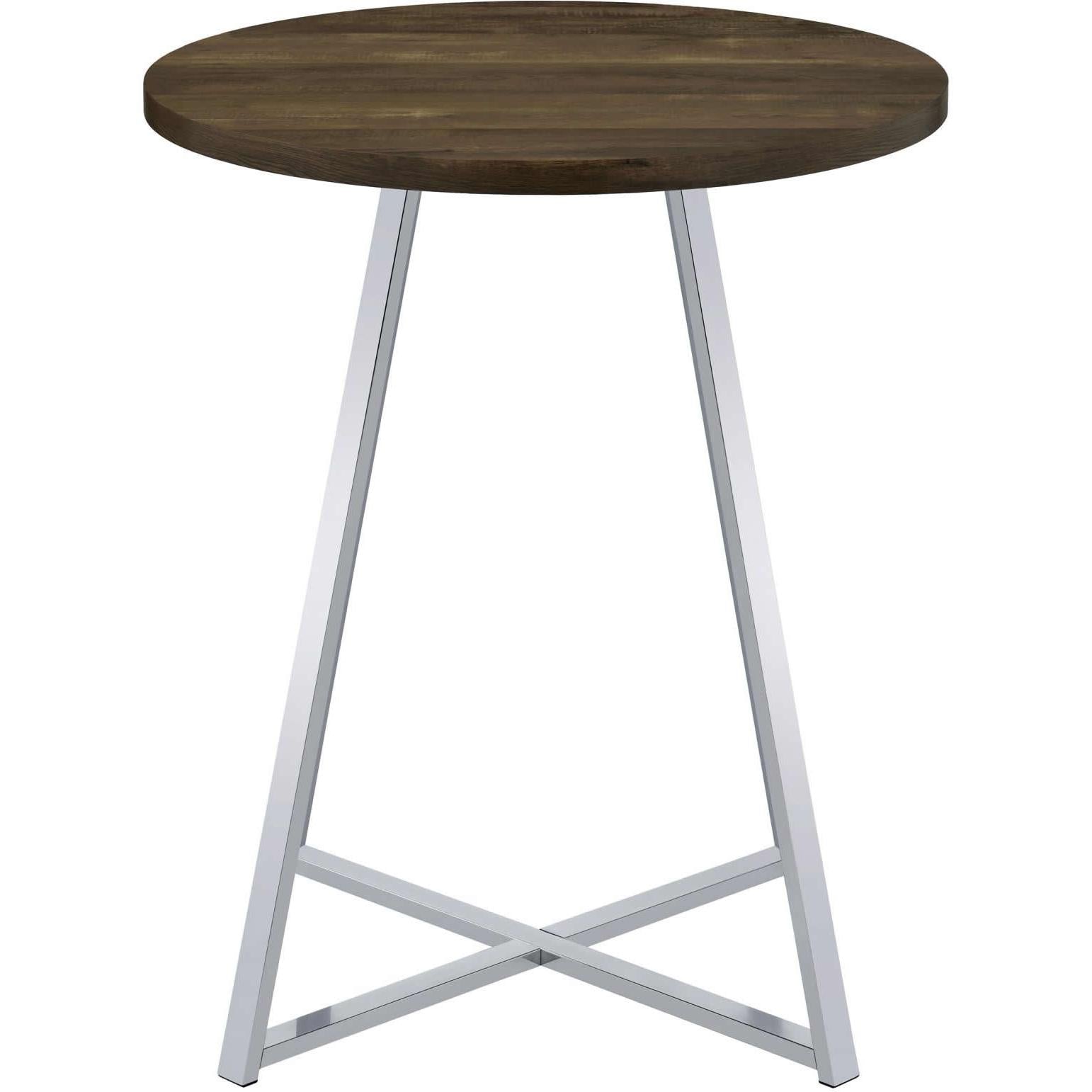 Coaster Furniture Burkhart 183516 Round 35-inch Pub Height Bistro Bar Table - Brown Oak - Image 2