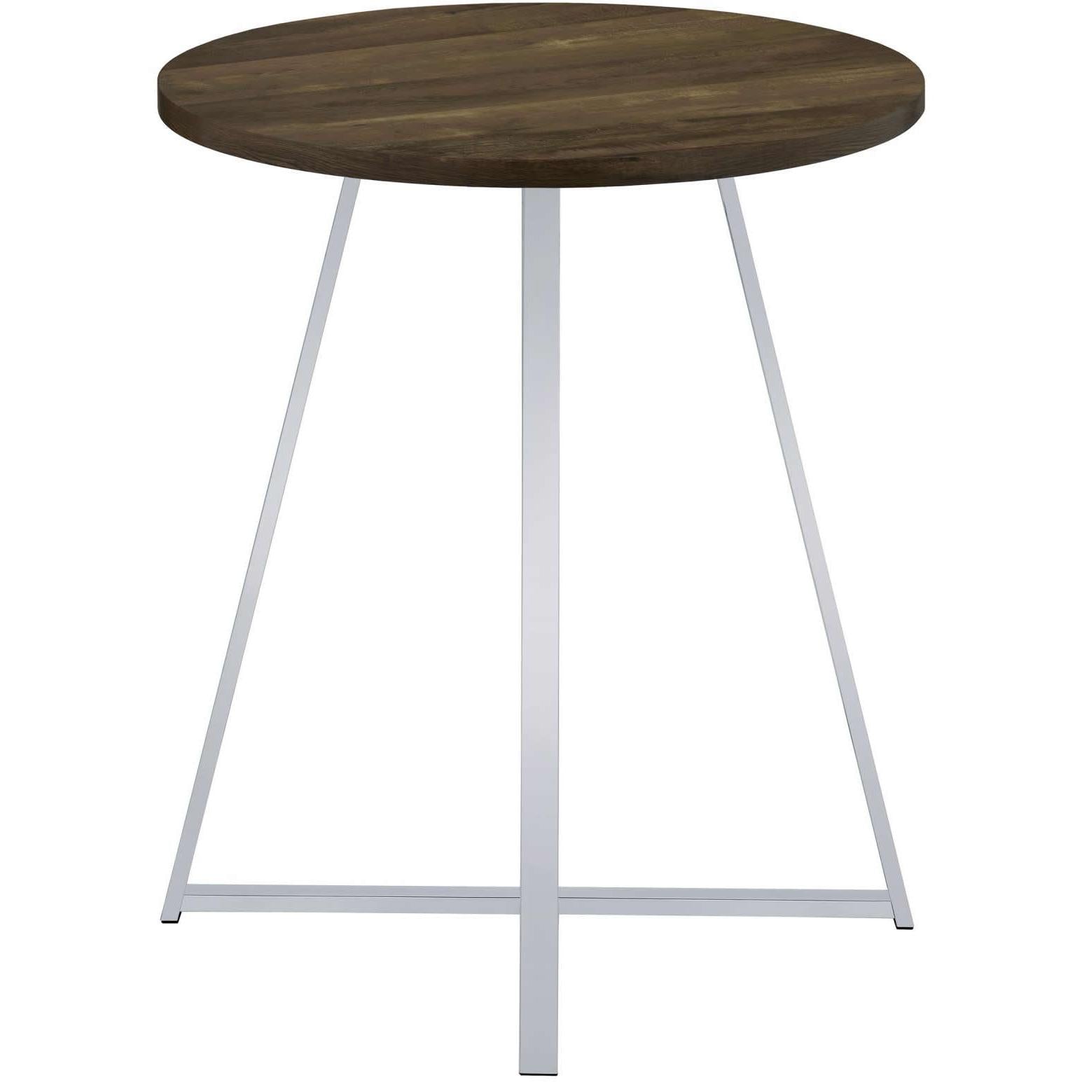 Coaster Furniture Burkhart 183516 Round 35-inch Pub Height Bistro Bar Table - Brown Oak - Image 3