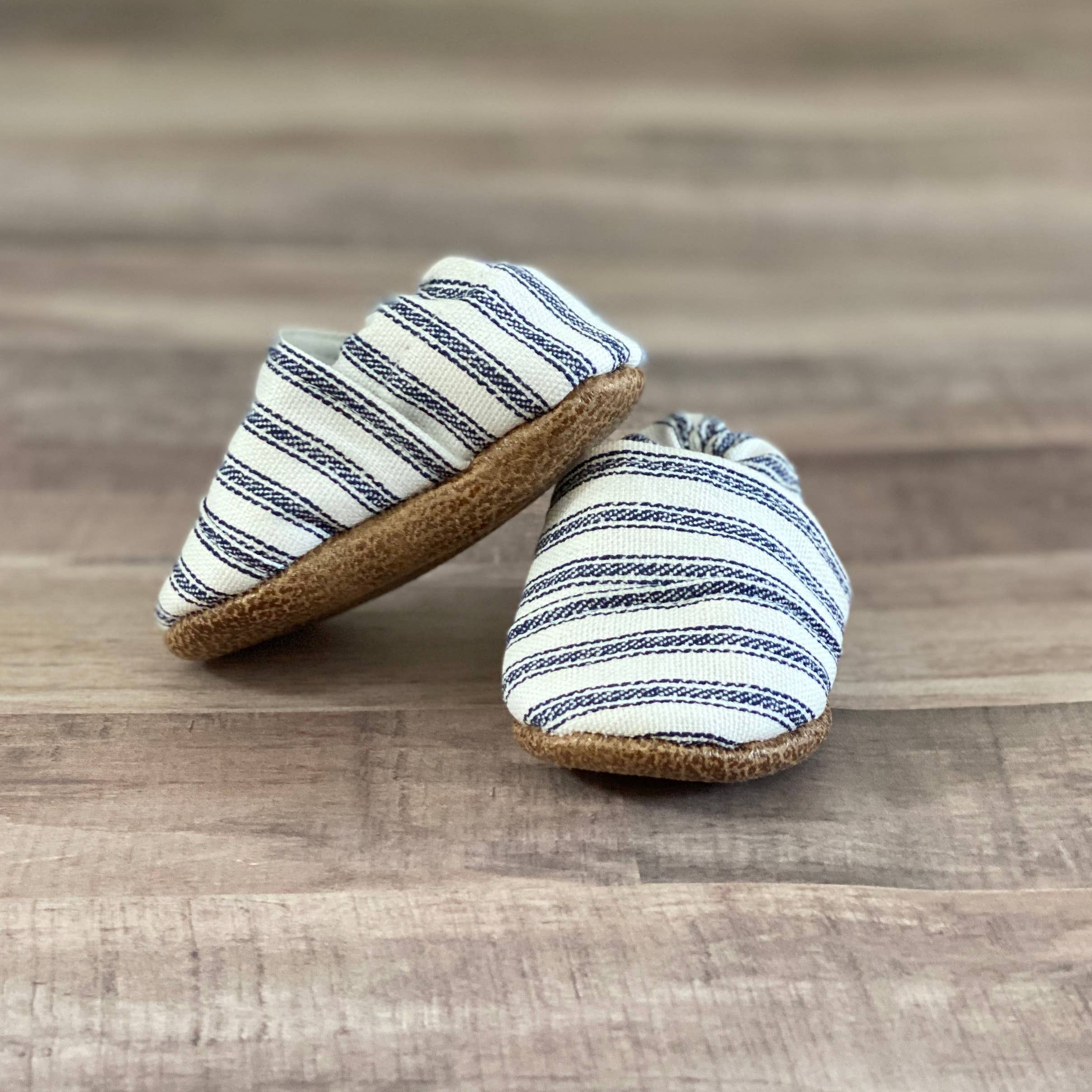 Blue Stripes Angled Moccasins - Image 3