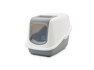 Savic Nestor Cat Litter Box Gray/White