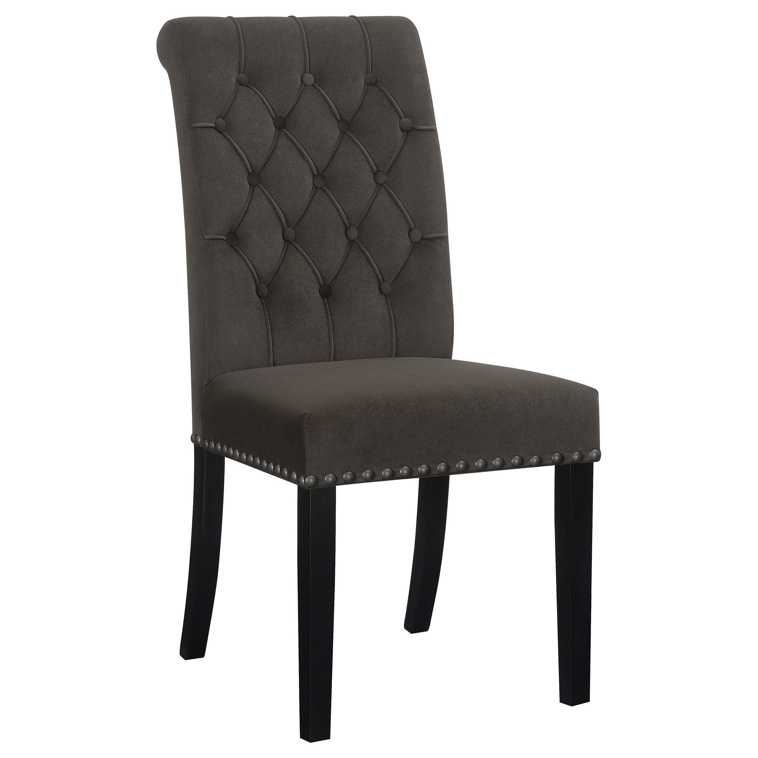 Coaster Furniture Alana 115172 Velvet Upholstered Dining Side Chair - Brown - Image 1