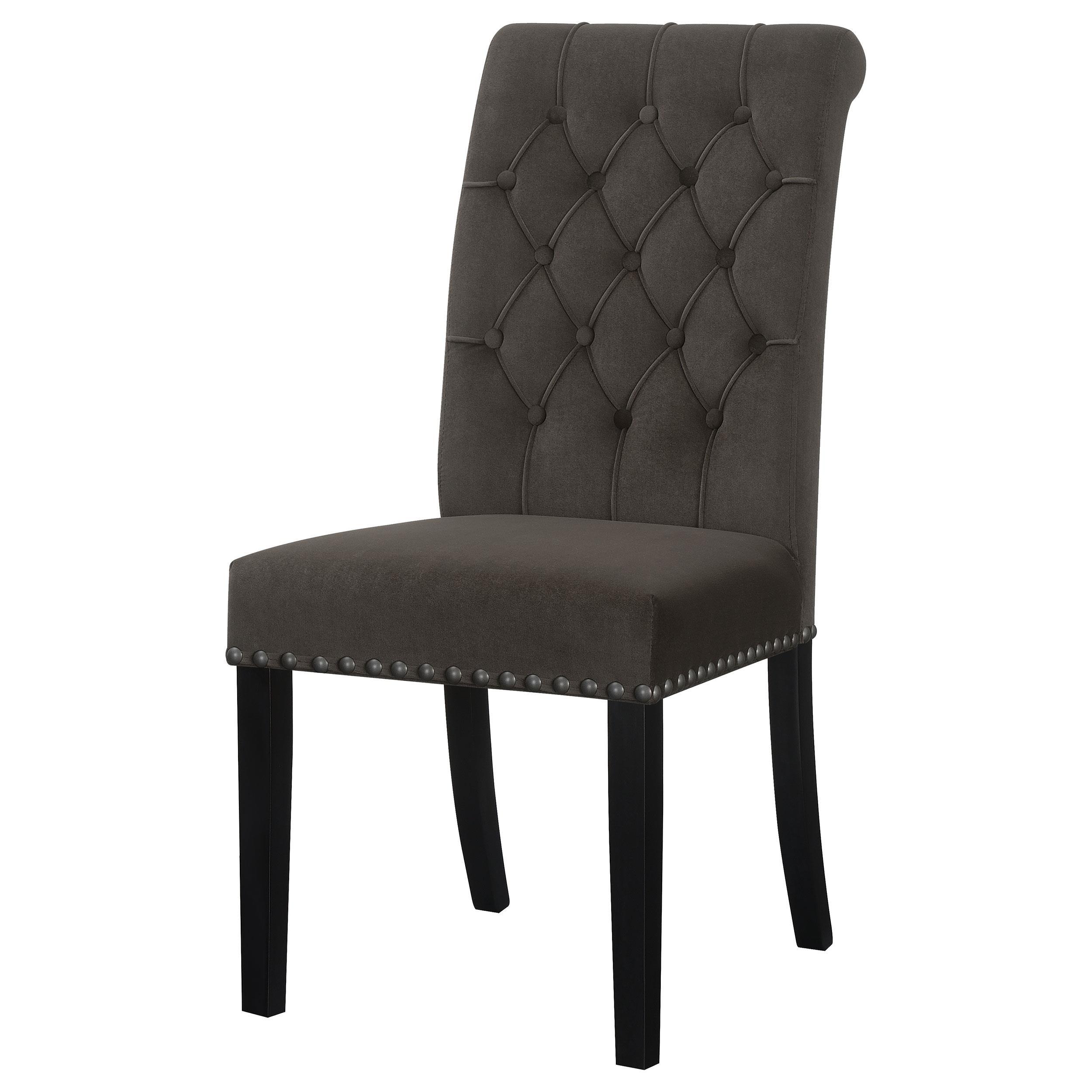 Coaster Furniture Alana 115172 Velvet Upholstered Dining Side Chair - Brown - Image 3