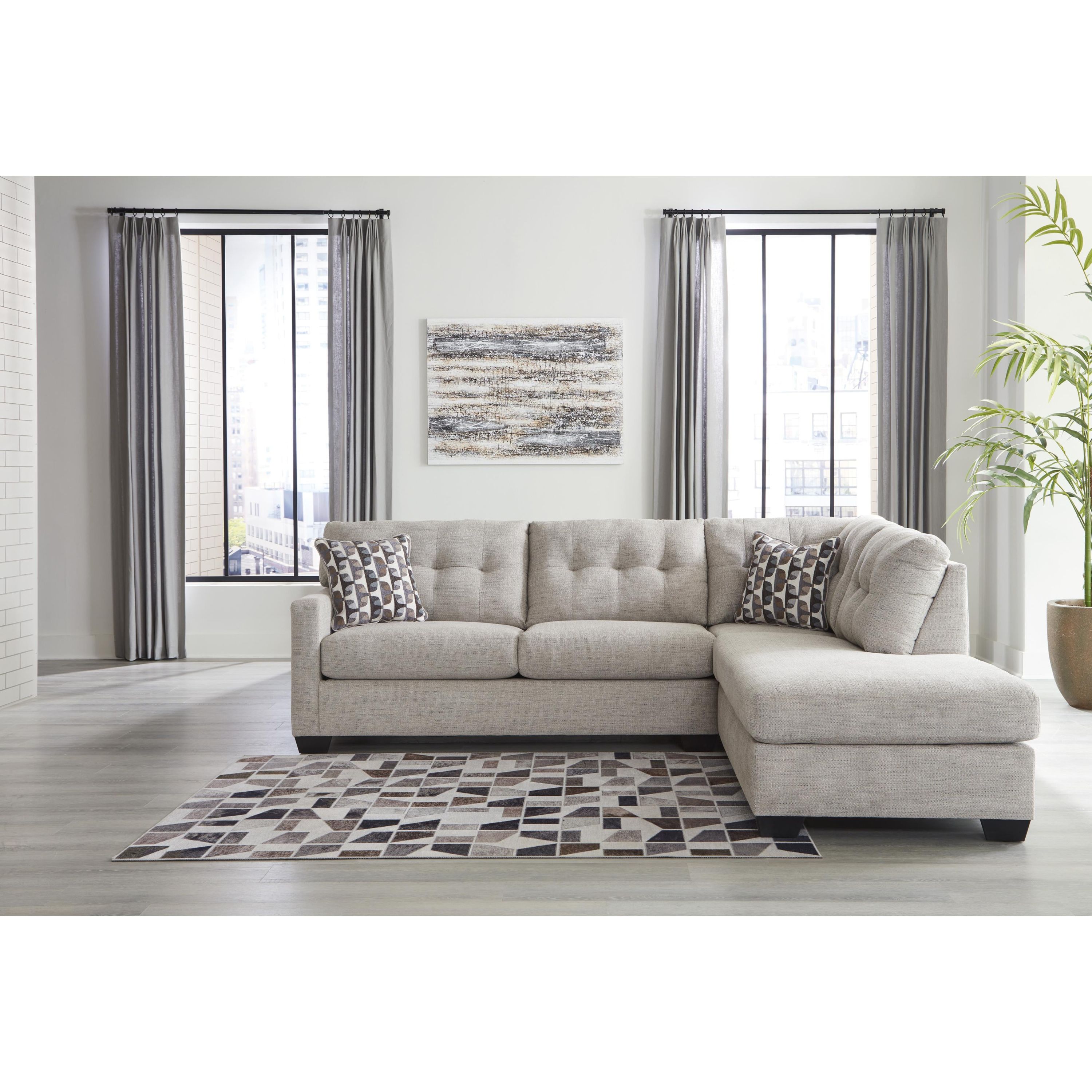 Signature Design by Ashley Mahoney 31004S4 2 pc Sleeper Sectional with Chaise - Image 2
