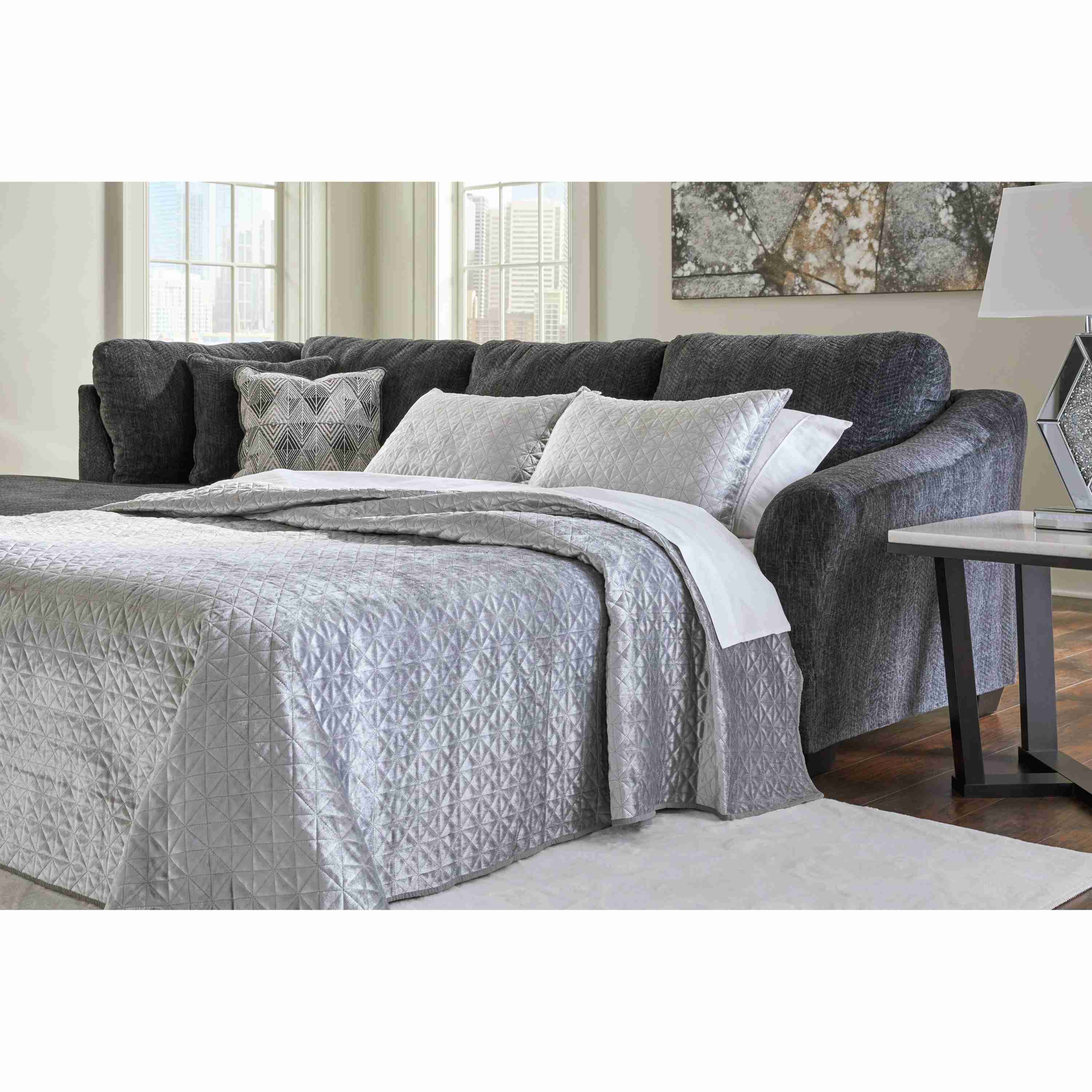 Signature Design by Ashley Biddeford 35504S3 2 pc Sleeper Sectional with Chaise - Image 3