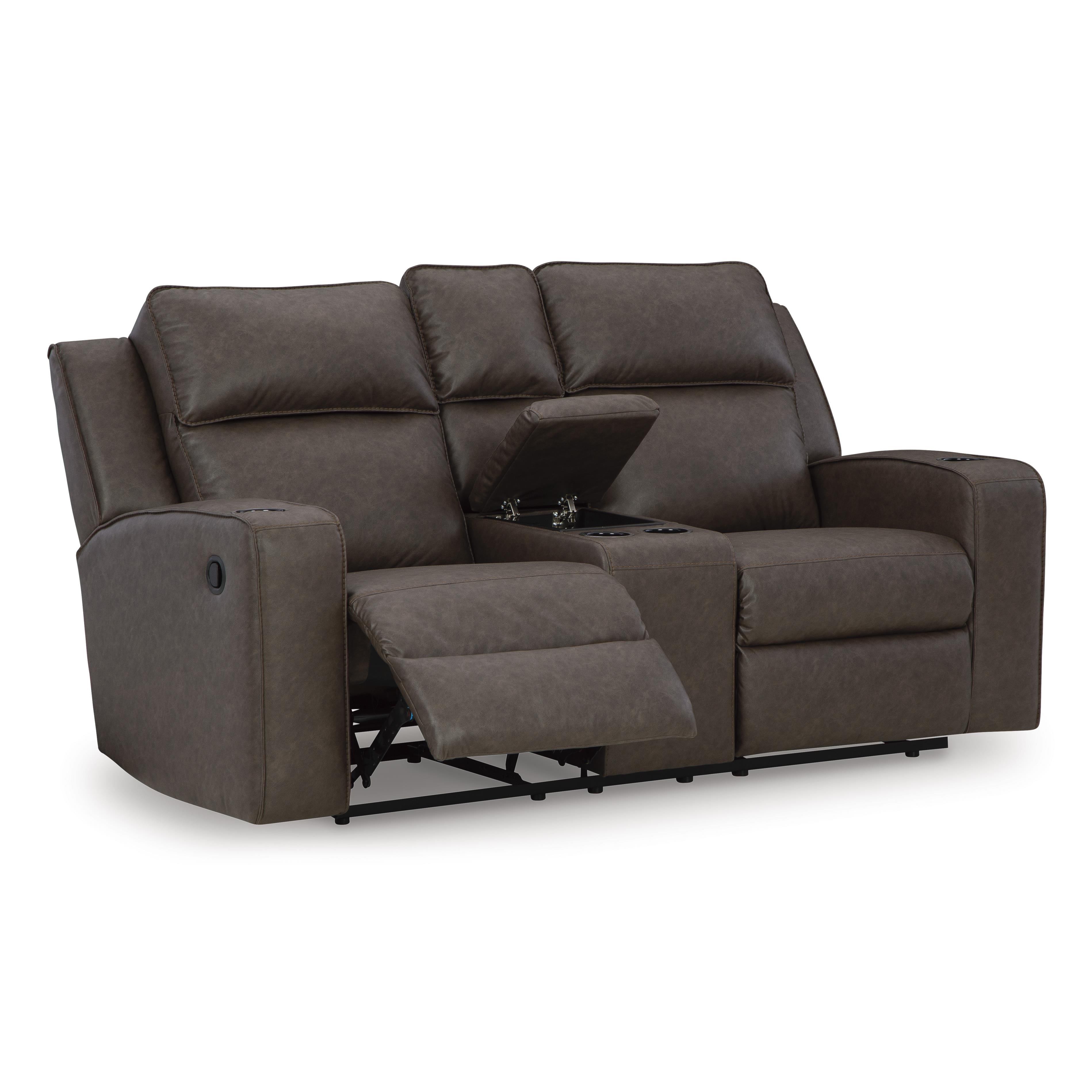 Signature Design by Ashley Lavenhorne 6330694 Double Reclining Loveseat with Console - Image 2