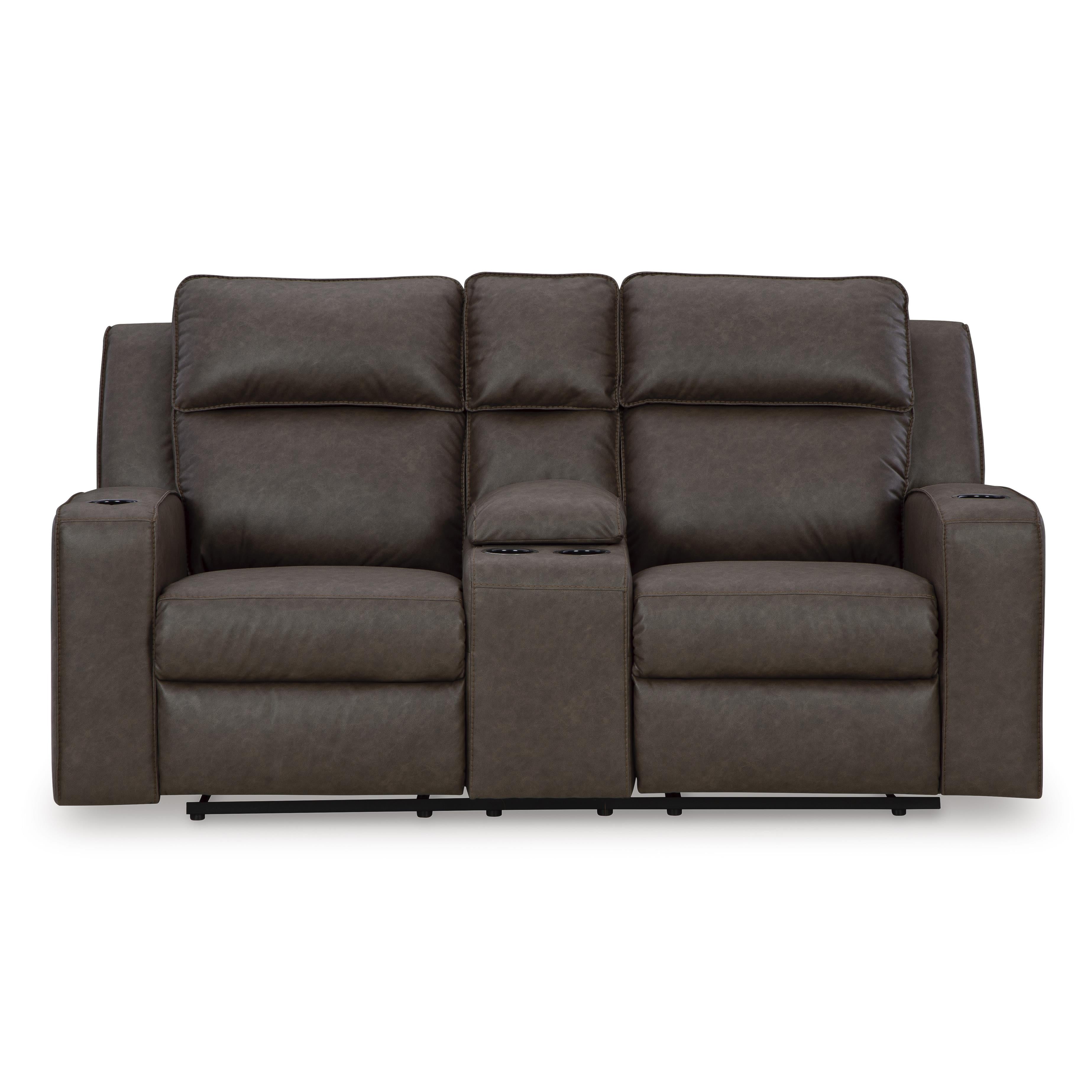 Signature Design by Ashley Lavenhorne 6330694 Double Reclining Loveseat with Console - Image 3