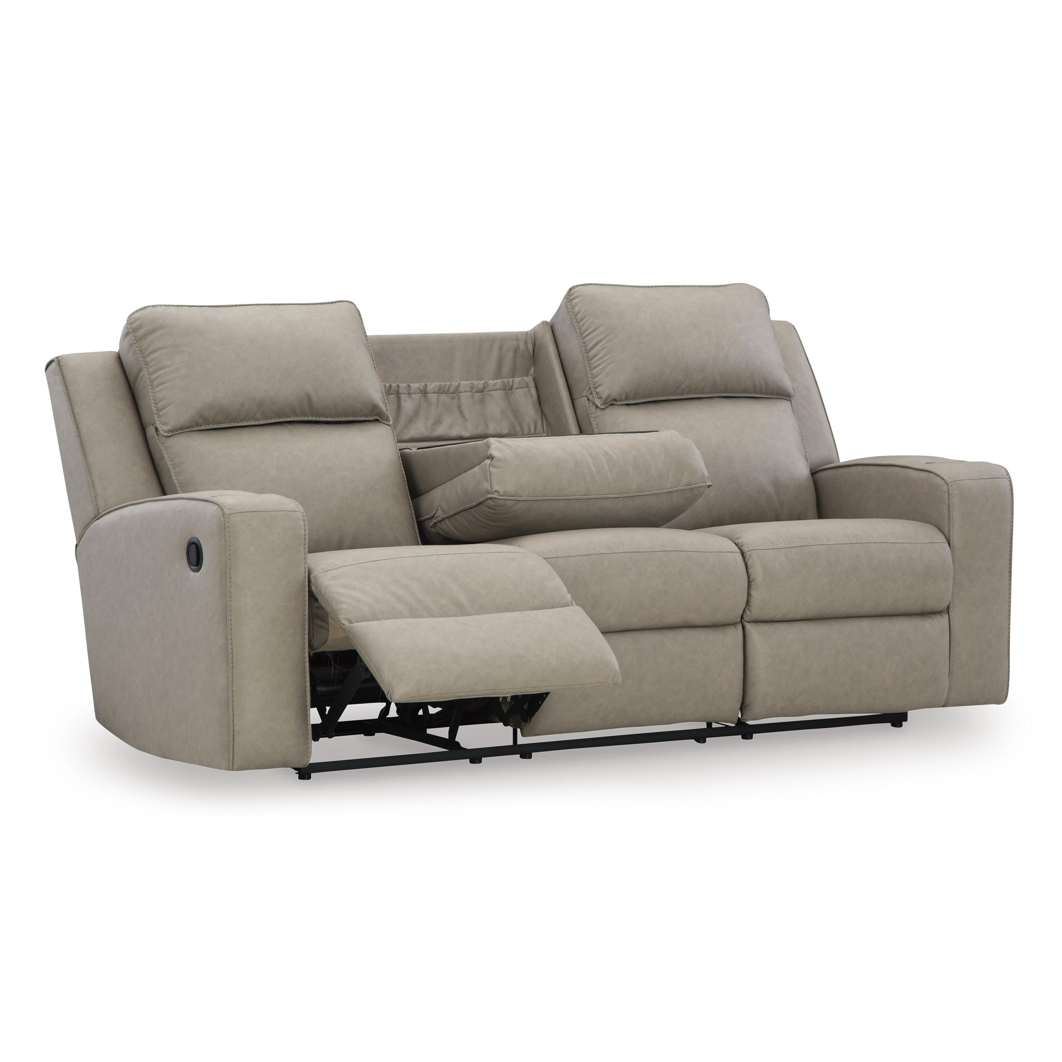 Signature Design by Ashley Lavenhorne 6330789 Reclining Sofa with Drop Down Table - Image 2