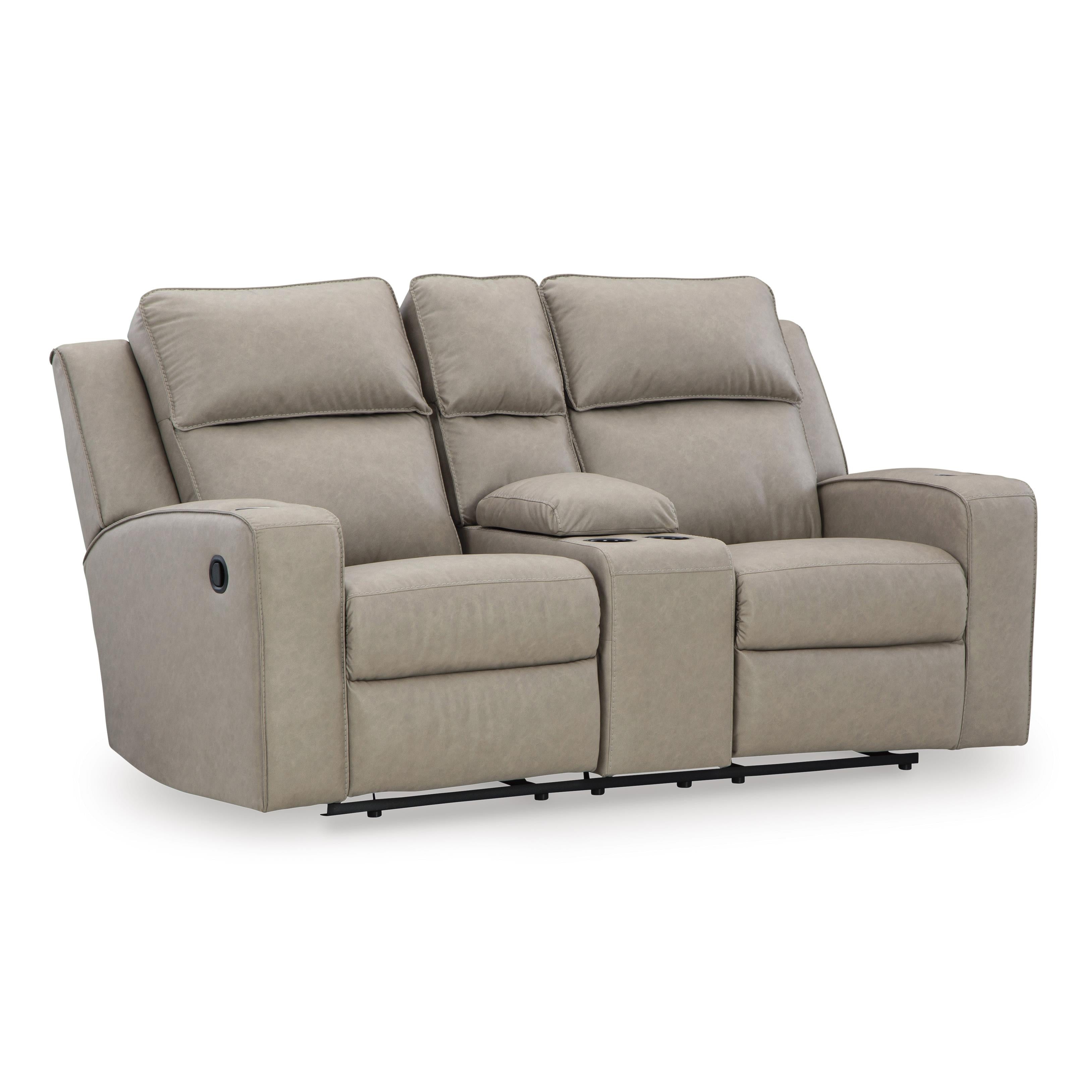Signature Design by Ashley Lavenhorne 6330794 Double Reclining Loveseat with Console - Image 1