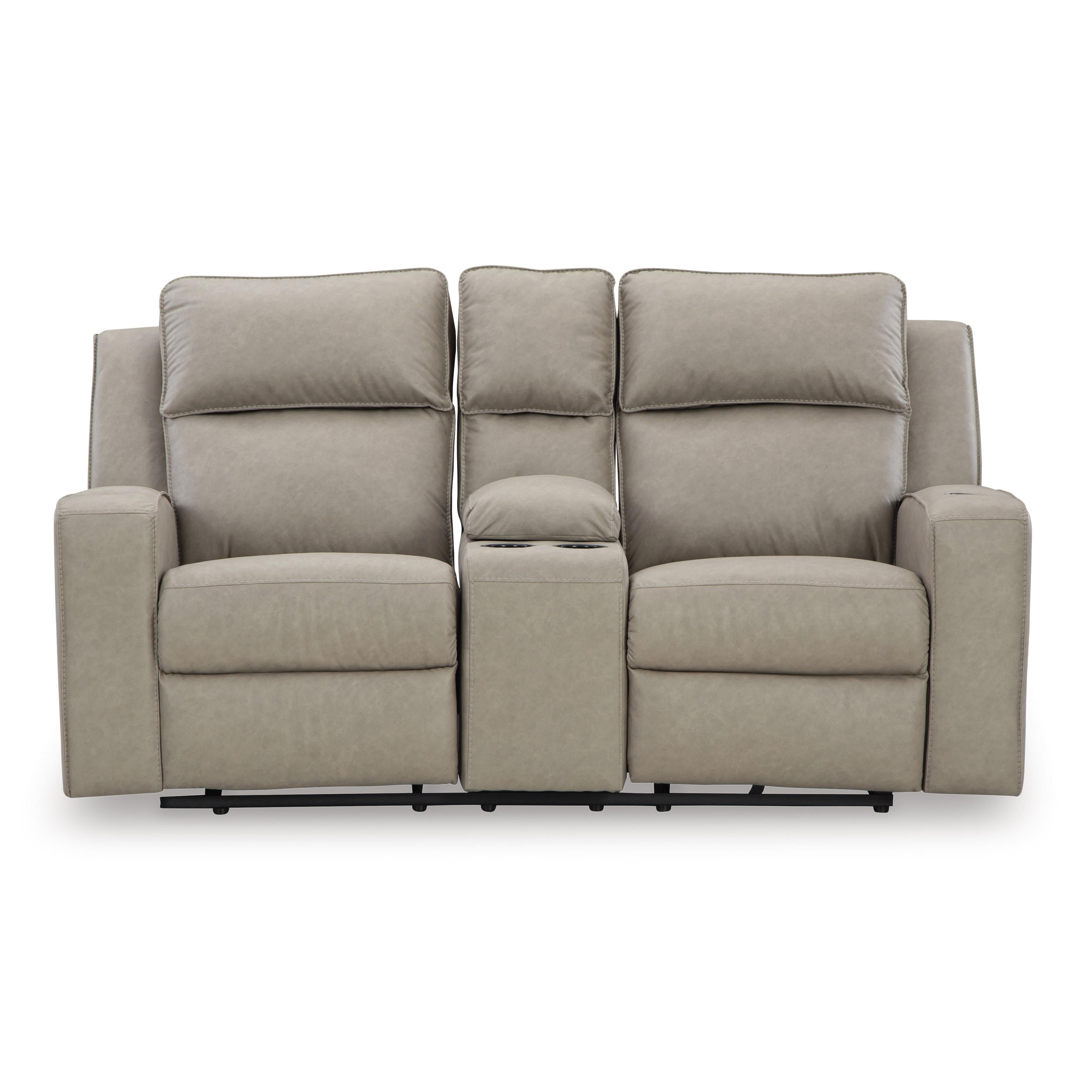 Signature Design by Ashley Lavenhorne 6330794 Double Reclining Loveseat with Console - Image 3