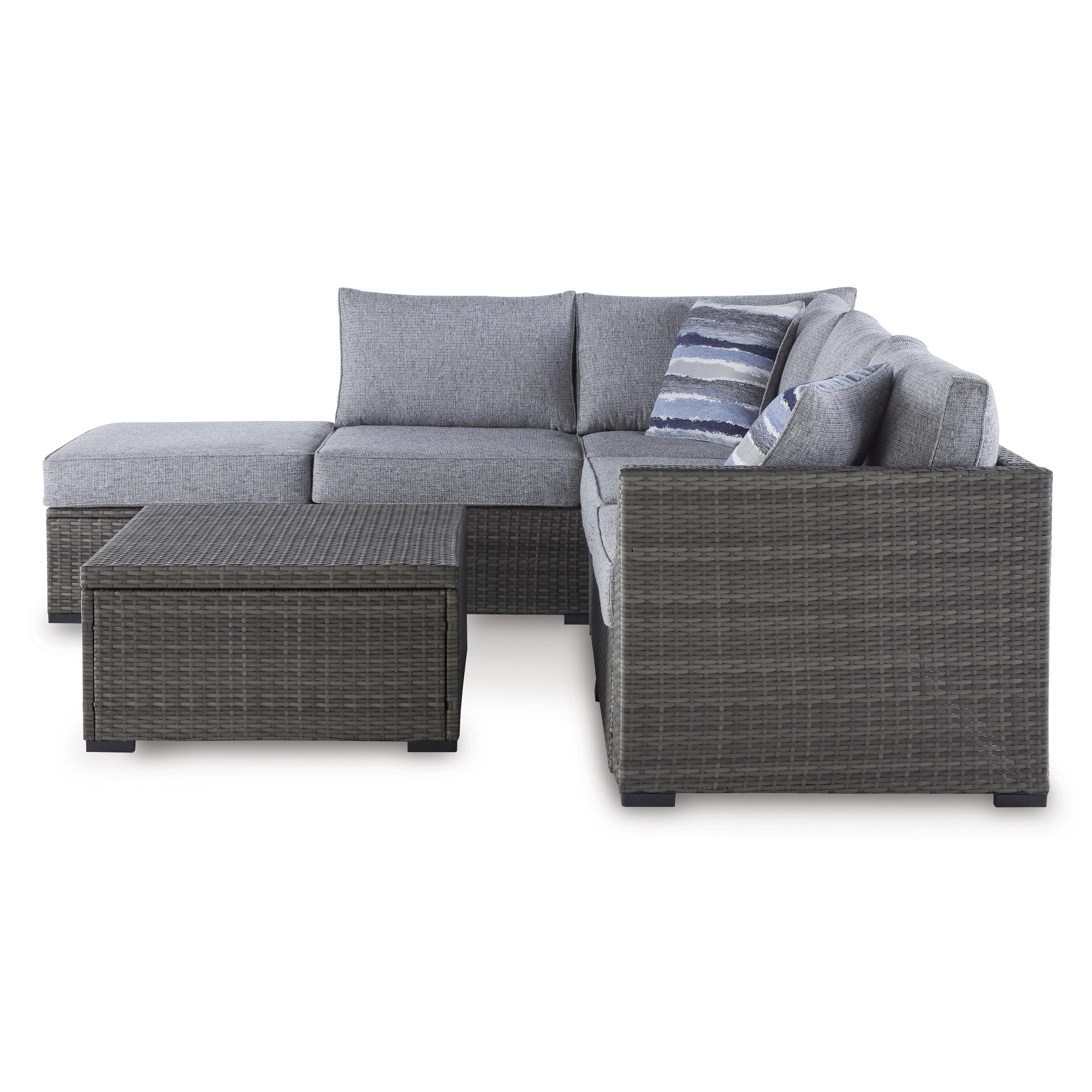 Signature Design by Ashley Petal Road P297-070 Loveseat Sectional/Ottoman/Table Set - Image 3