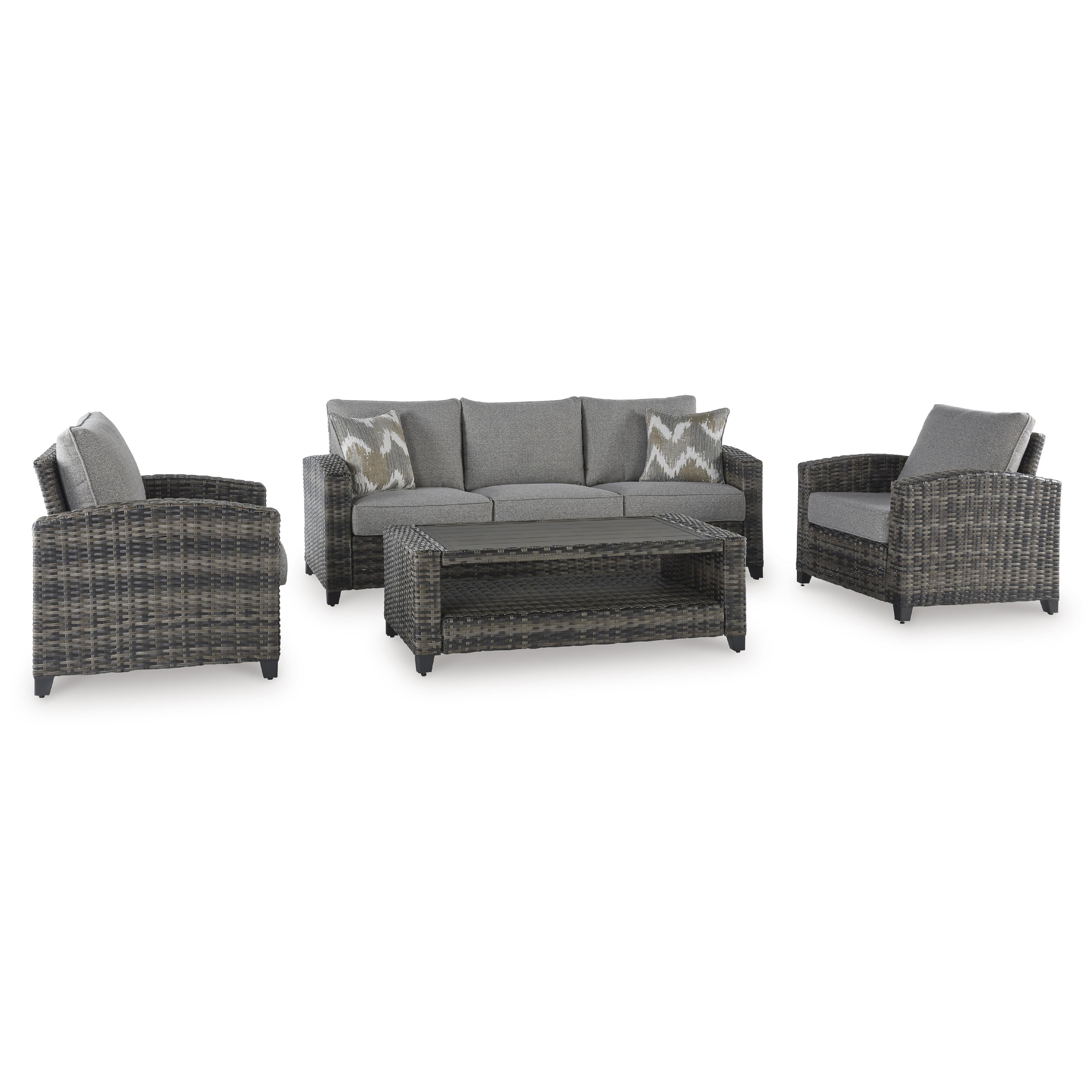 Signature Design by Ashley Oasis Court P335-081 Sofa/Chairs/Table Set - Image 1