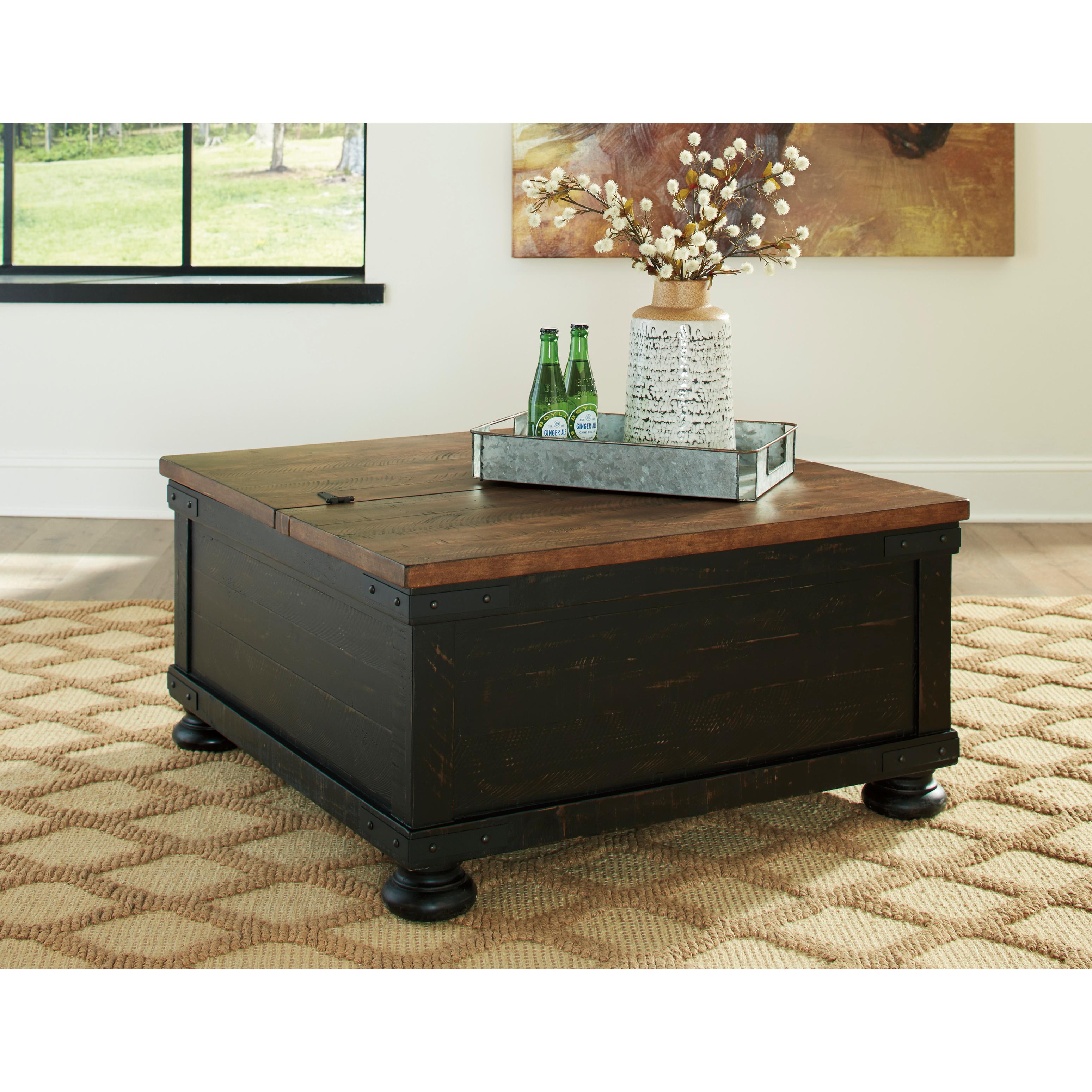 Signature Design by Ashley Valebeck T468T1 Coffee Table and 2 Chairside End Tables - Image 2