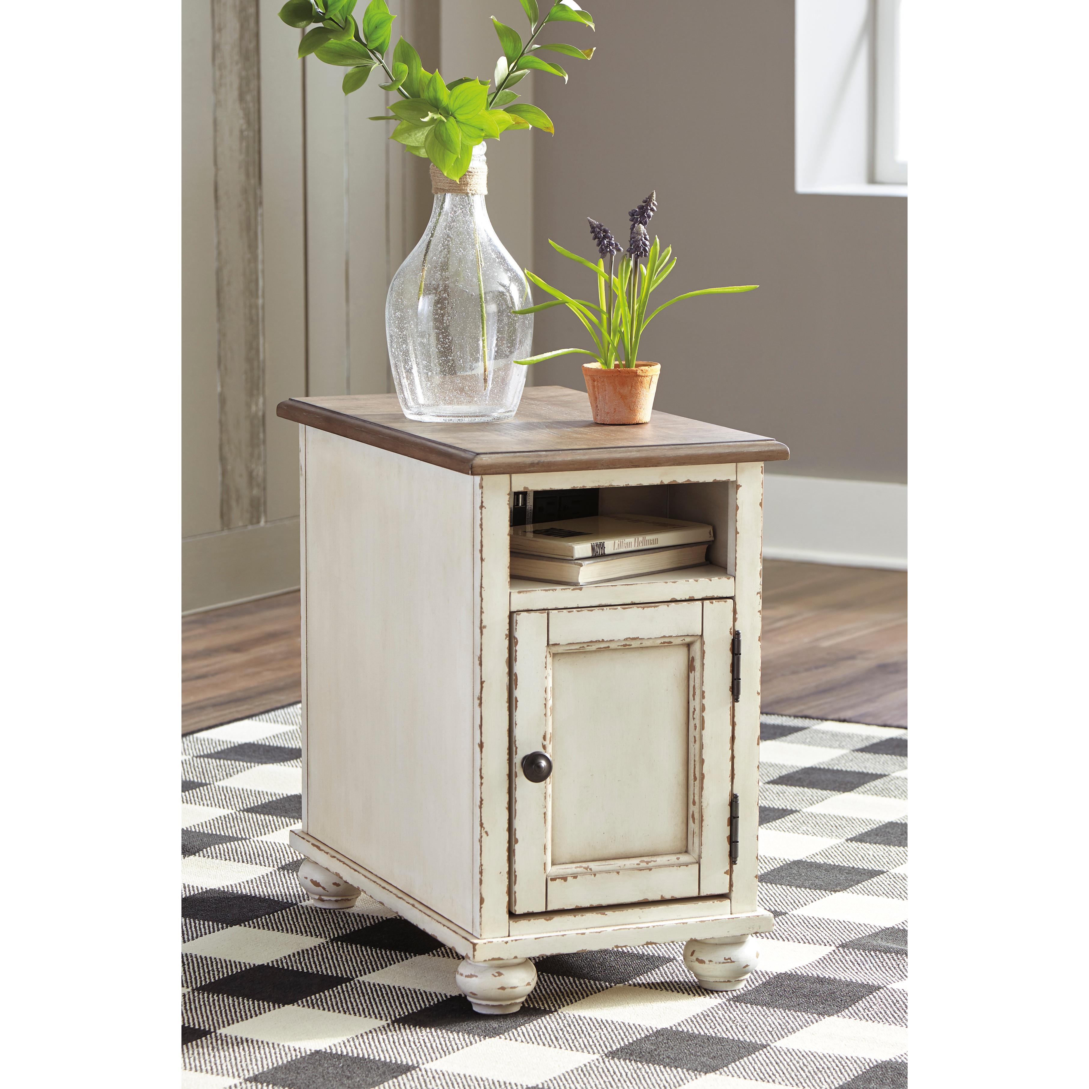 Signature Design by Ashley Realyn T523T1 Coffee Table and 2 Chairside End Tables - Image 3