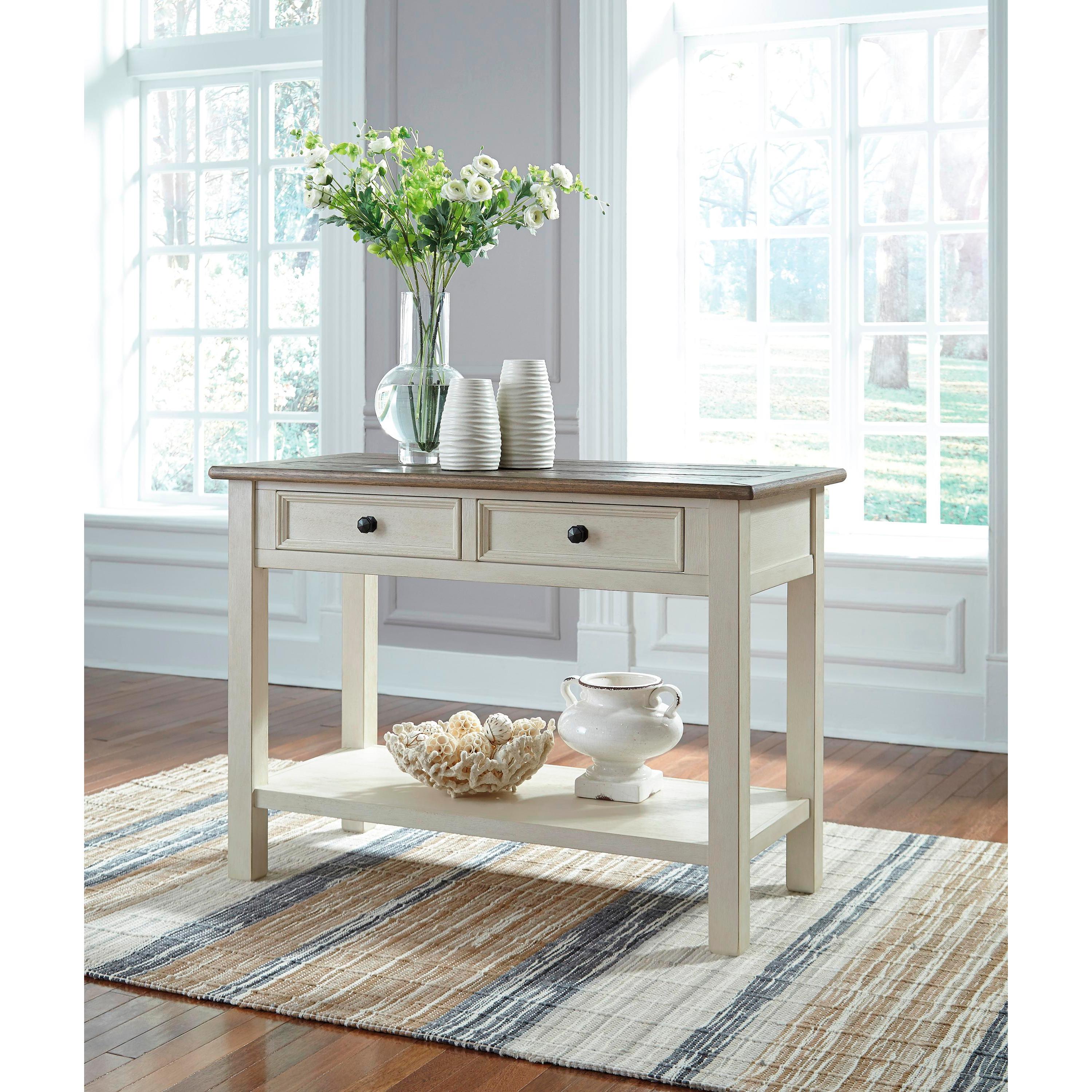 Signature Design by Ashley Bolanburg T637T4 Coffee Table and 2 Chairside End Tables with Console - Image 3