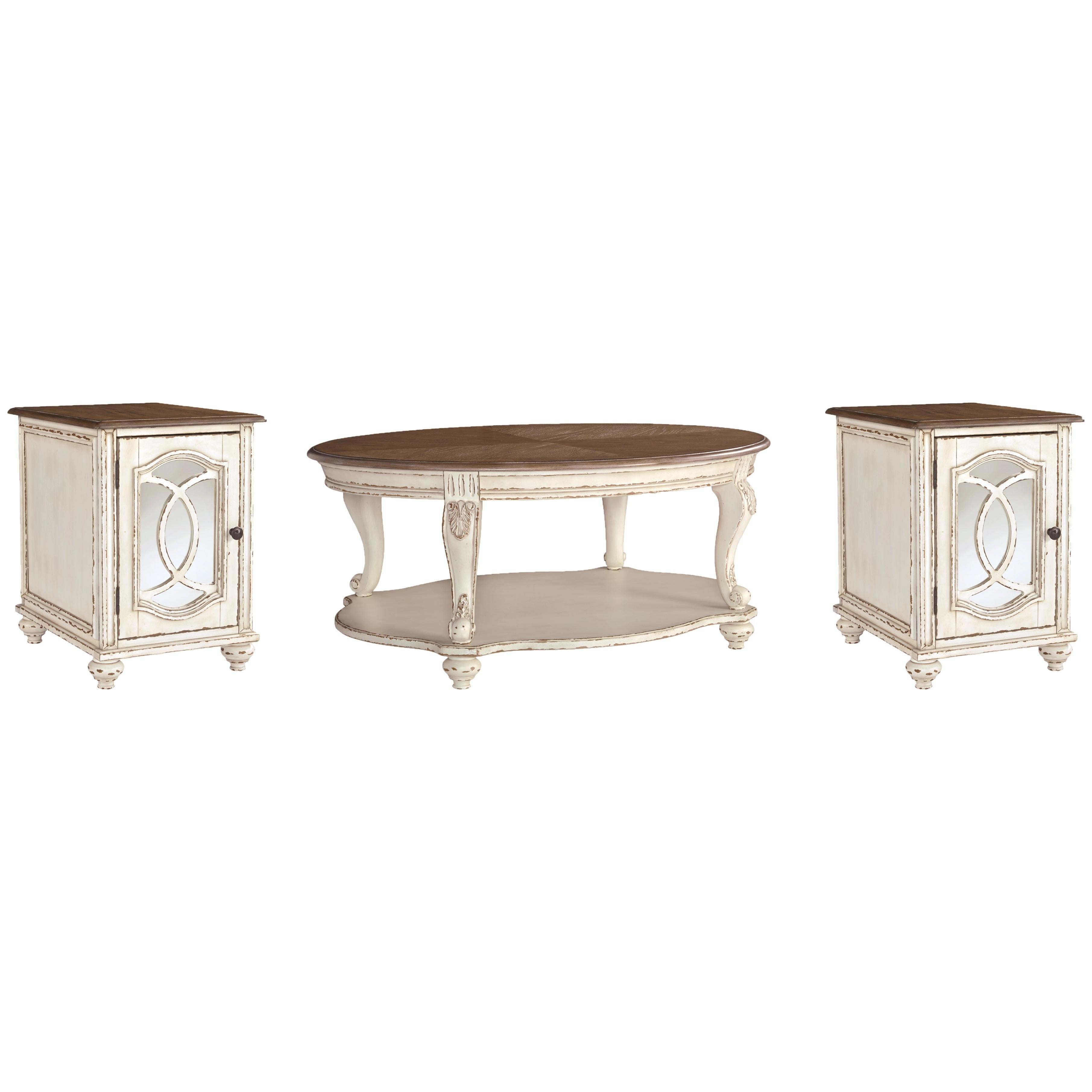 Signature Design by Ashley Realyn T743T2 Coffee Table and 2 End Tables - Image 1